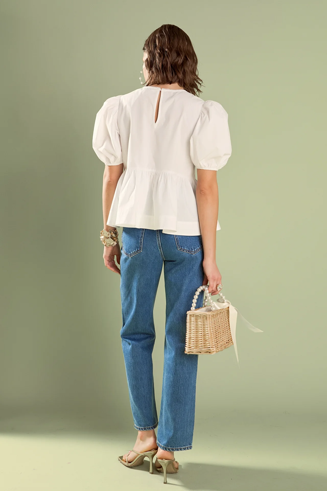Linda Heart Peplum Top - Image 4