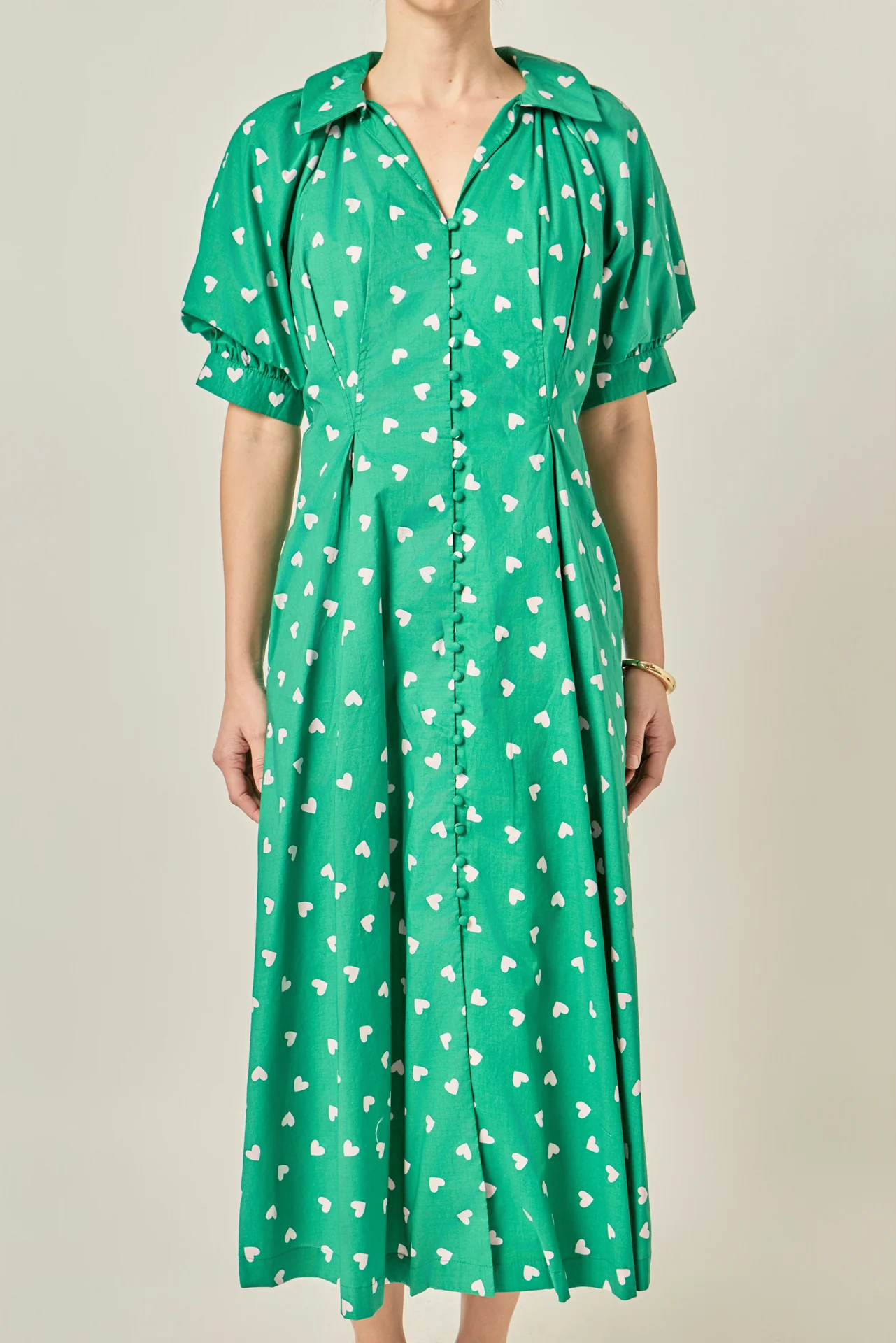Lovelyn Heart Print Midi Dress - Image 2
