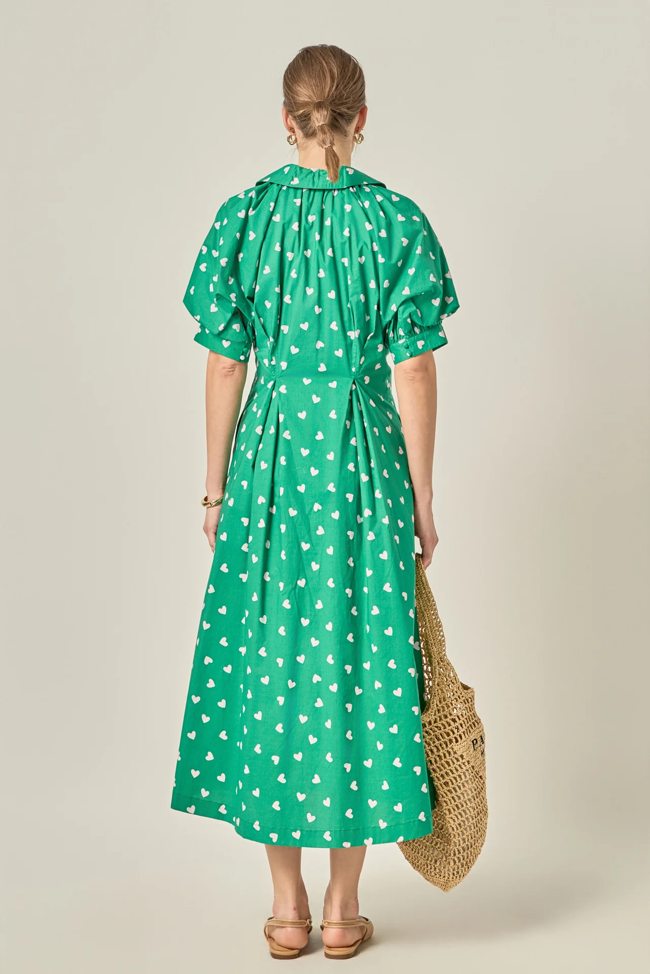 Lovelyn Heart Print Midi Dress - Image 5
