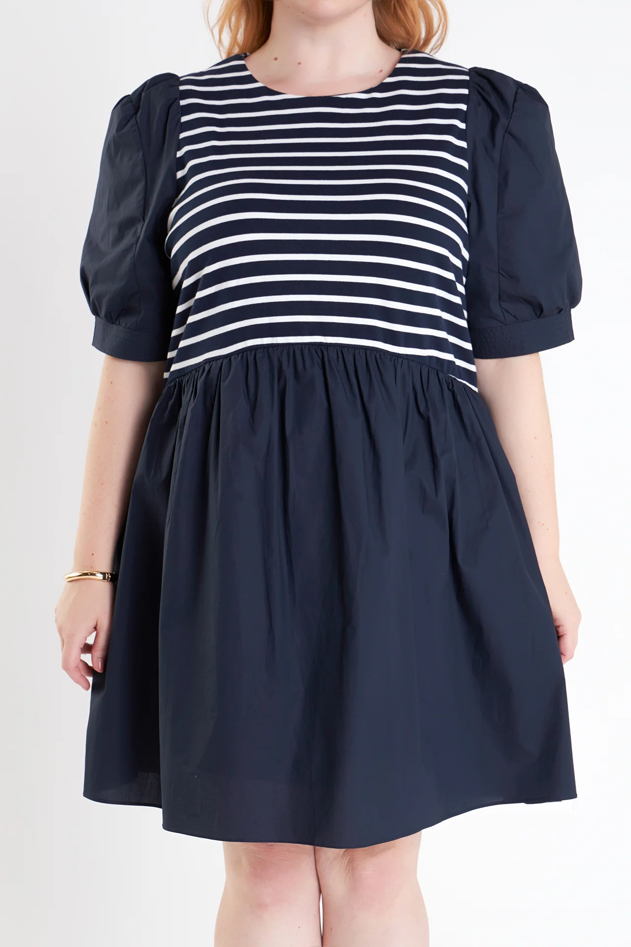 High Low Knit Combo Dress - Image 2