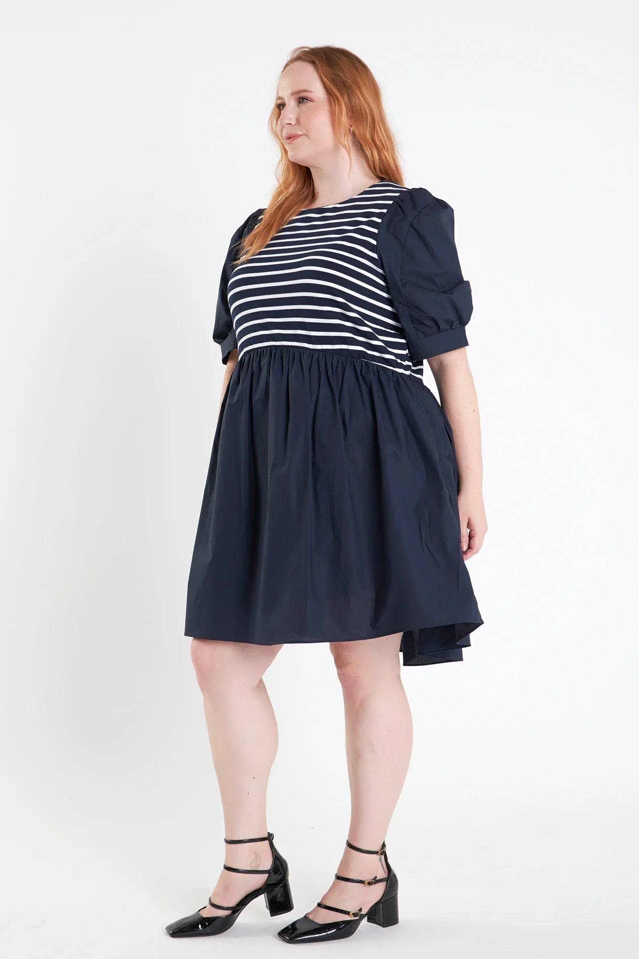 High Low Knit Combo Dress - Image 3