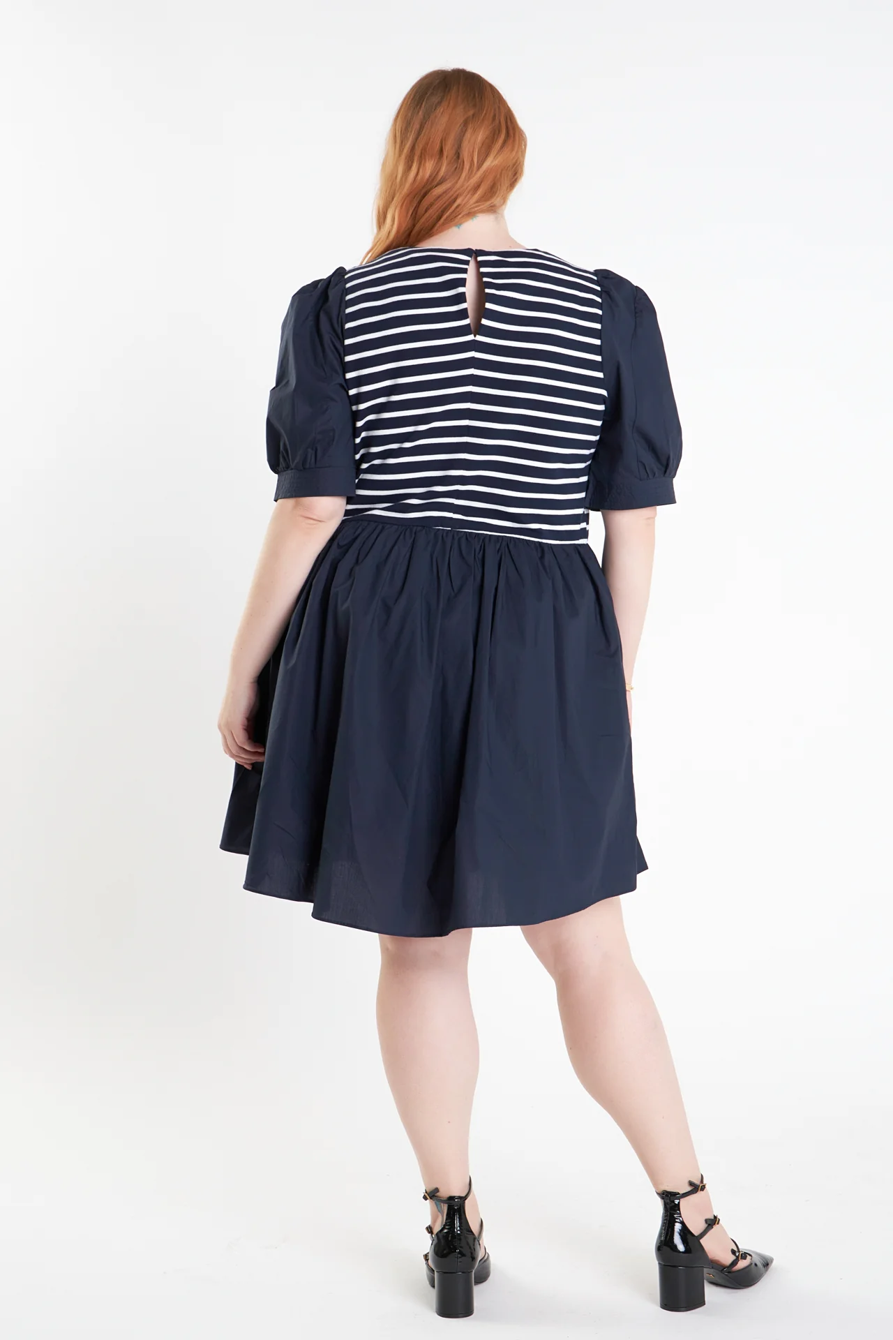 High Low Knit Combo Dress - Image 4