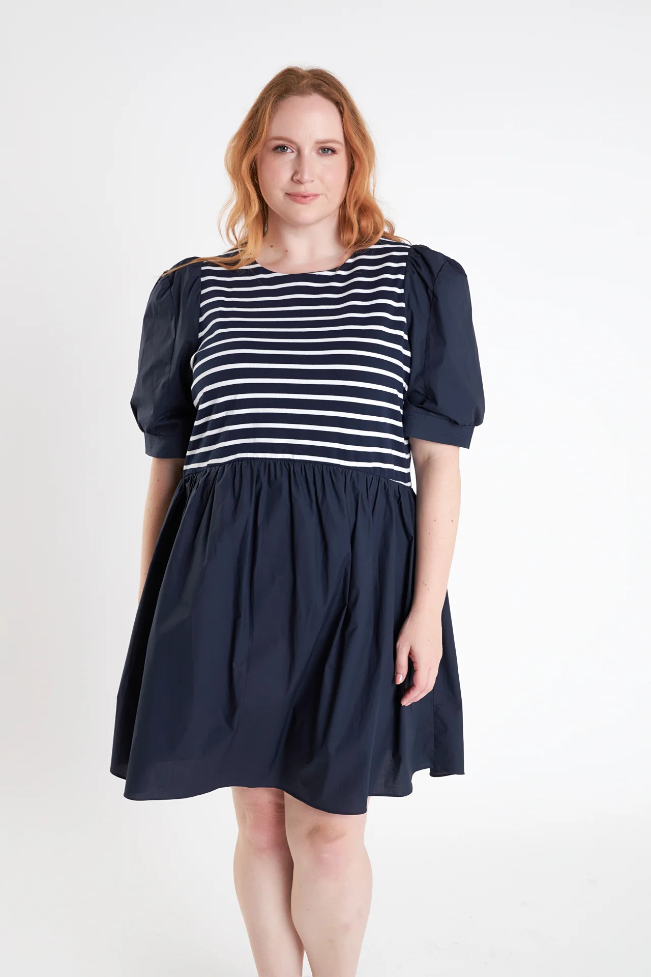 High Low Knit Combo Dress - Image 5