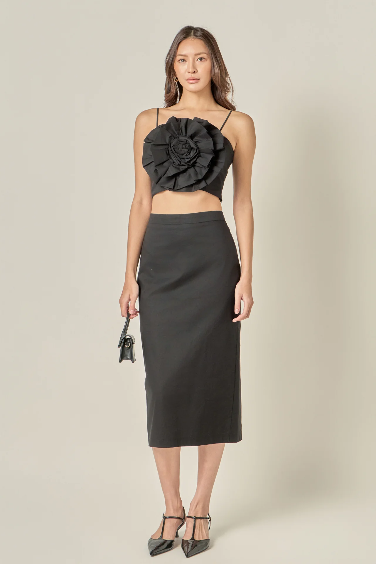 High Waisted Column Midi Skirt - Image 7