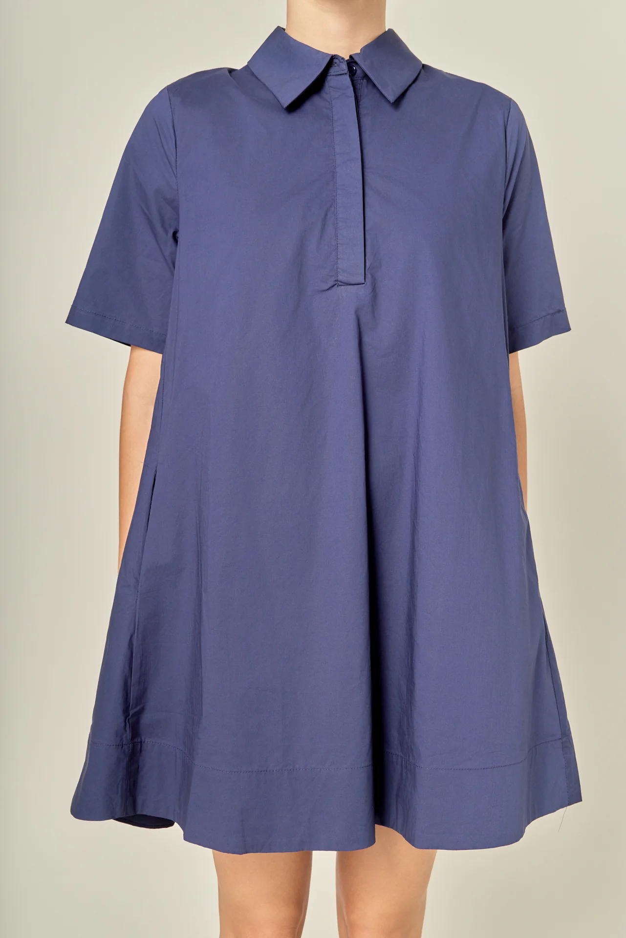 Poplin A-Line Mini Dress - Image 2