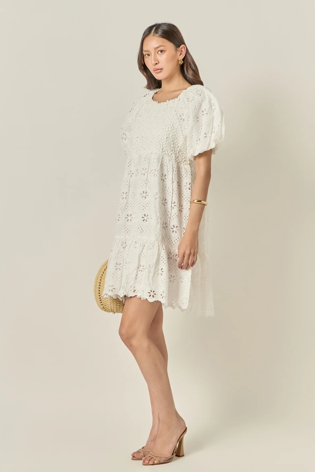 Premium Knit and Embroidery Combo Dress - Image 4