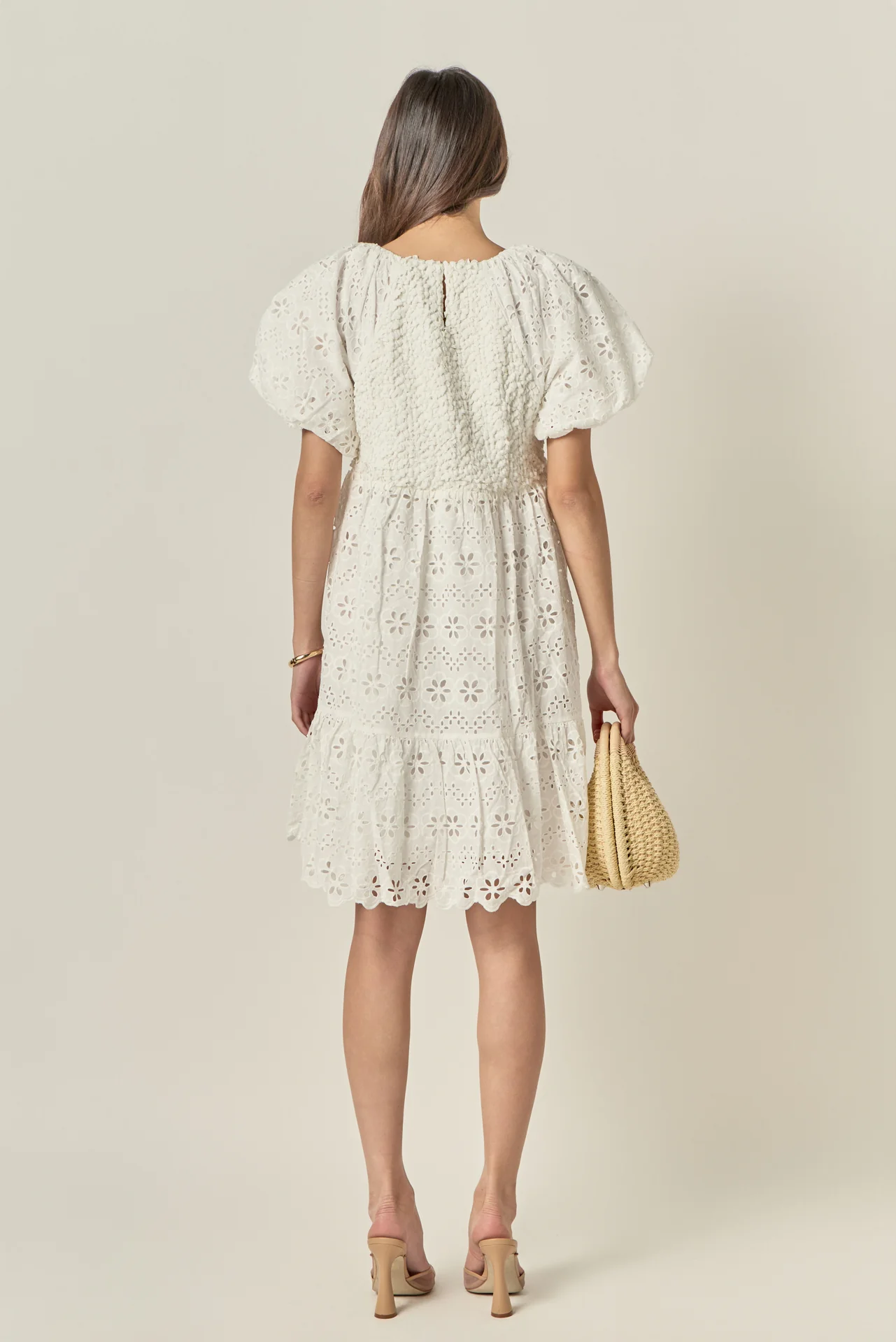 Premium Knit and Embroidery Combo Dress - Image 5