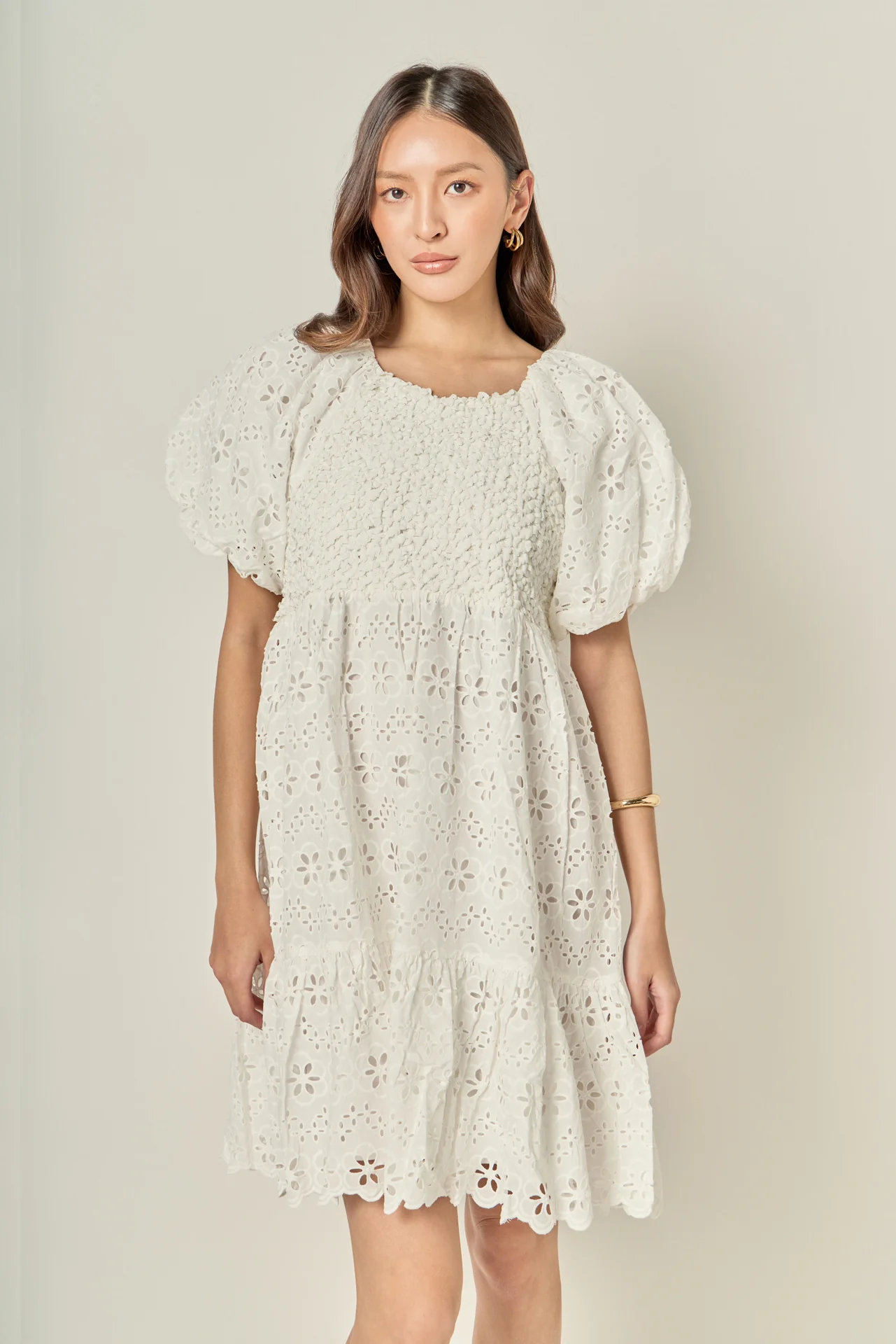 Premium Knit and Embroidery Combo Dress - Image 6