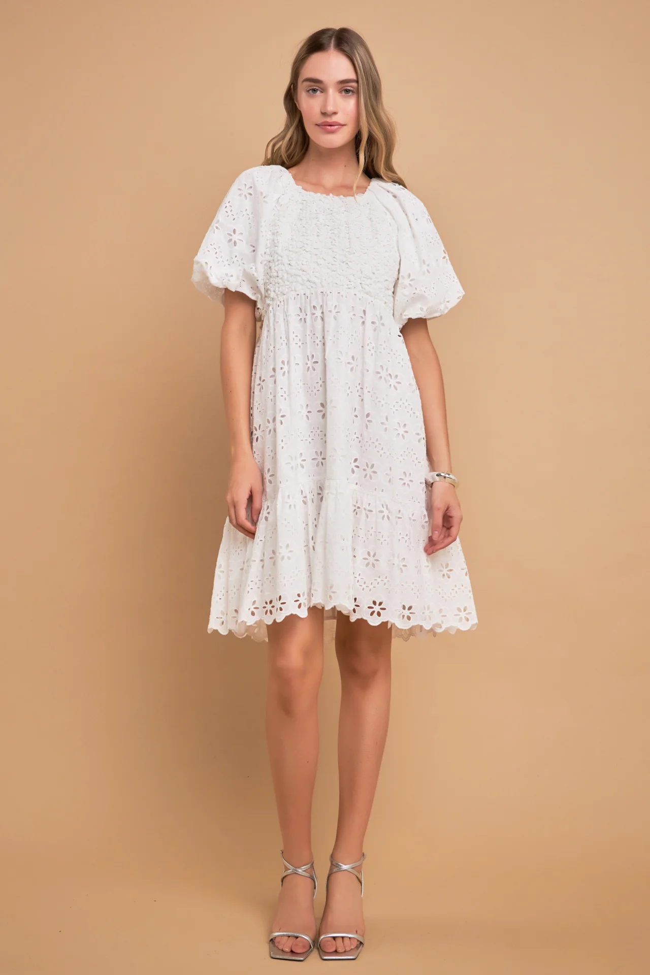 Premium Knit and Embroidery Combo Dress - Image 7
