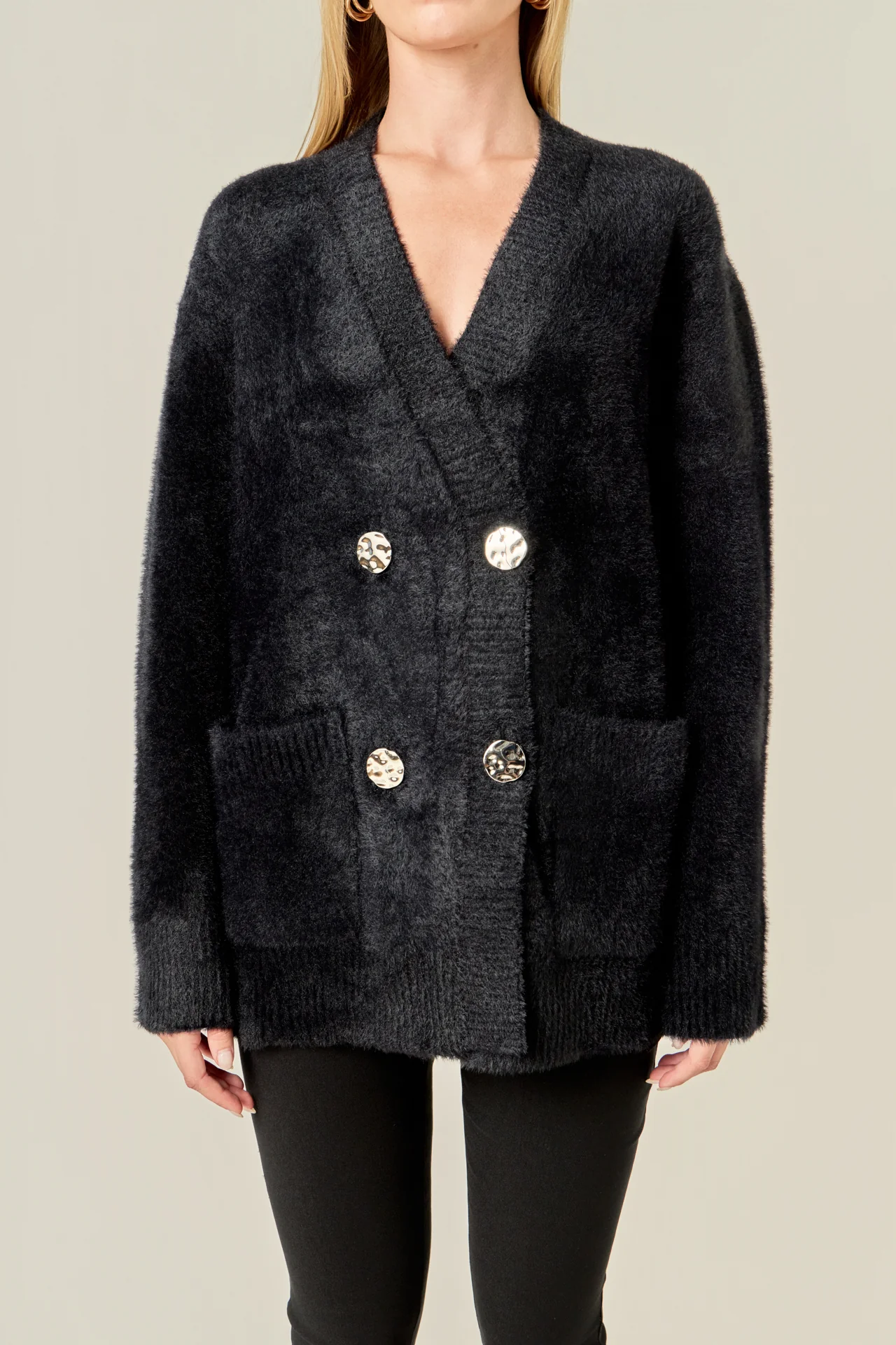 Knit Blazer Cardigan - Image 2