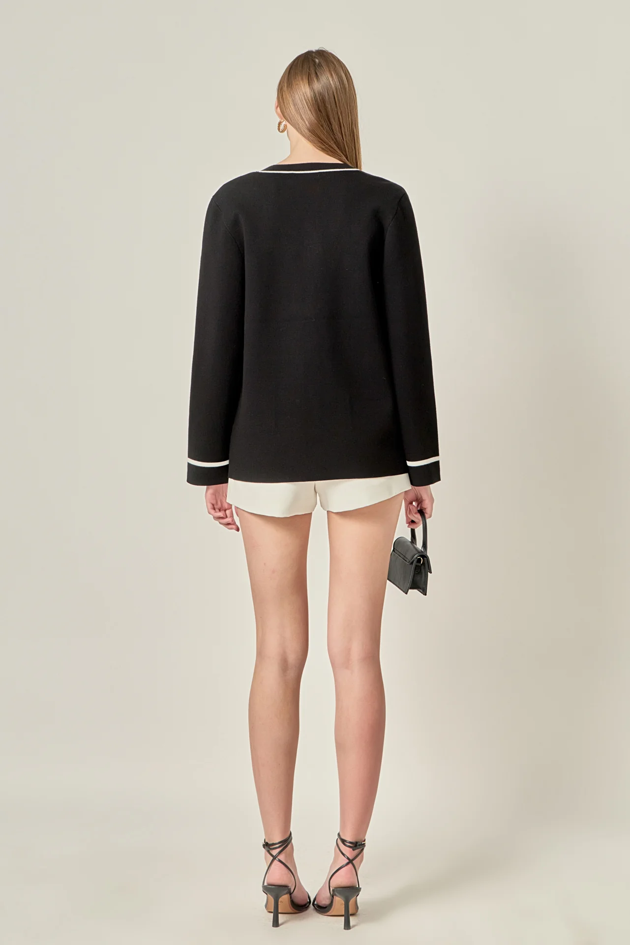 Knit Contrast Cardigan - Image 4