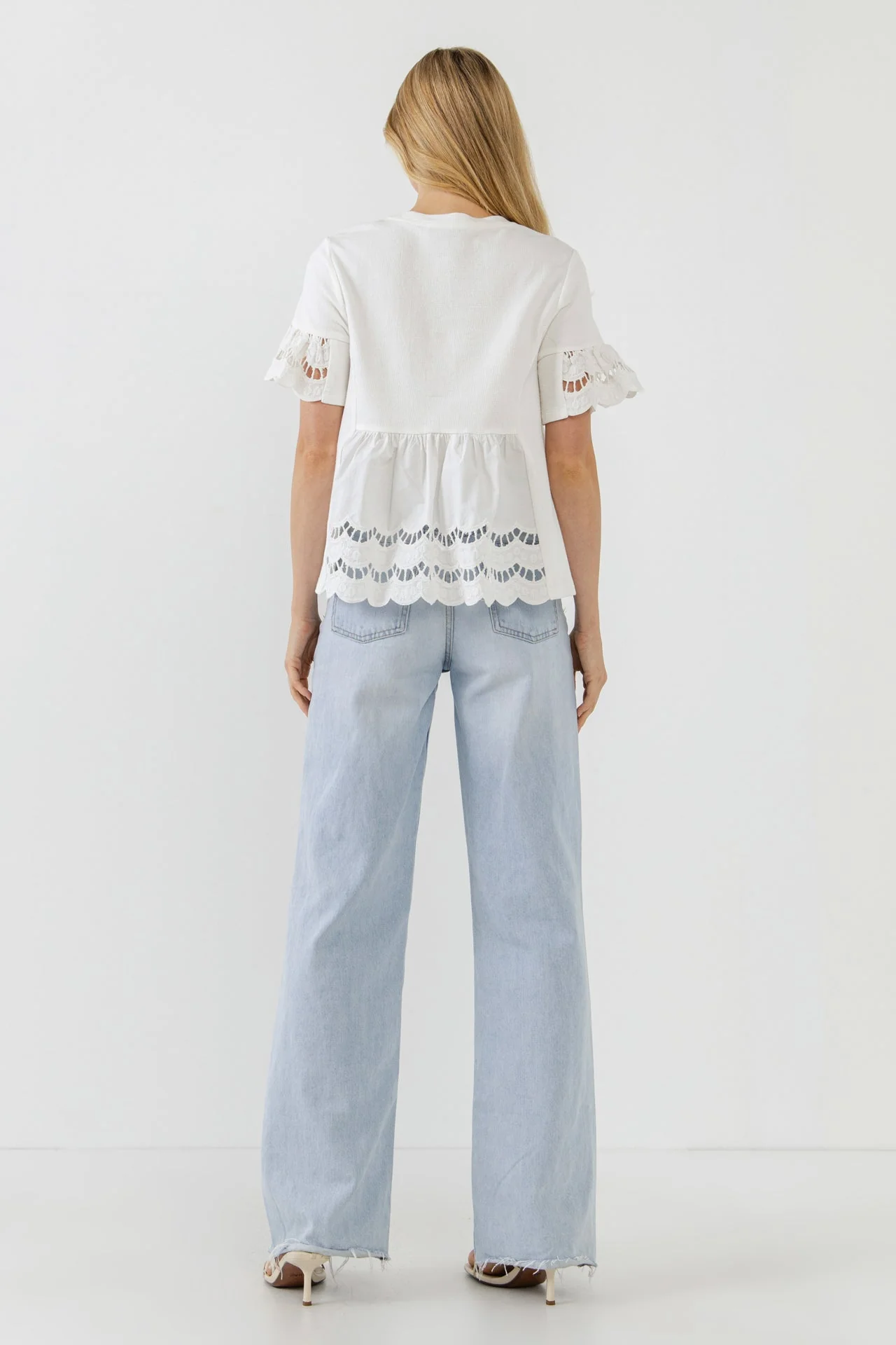 Knit Eyelet Mixed T-Shirts - Image 14