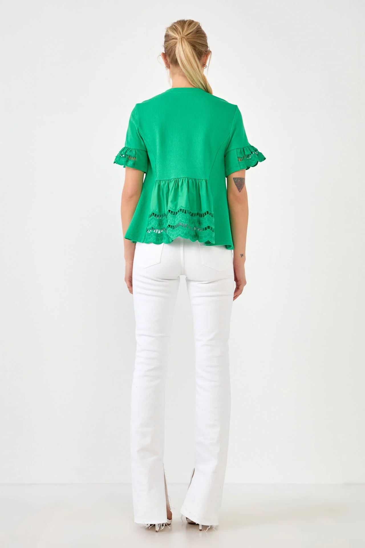 Knit Eyelet Mixed T-Shirts - Image 19