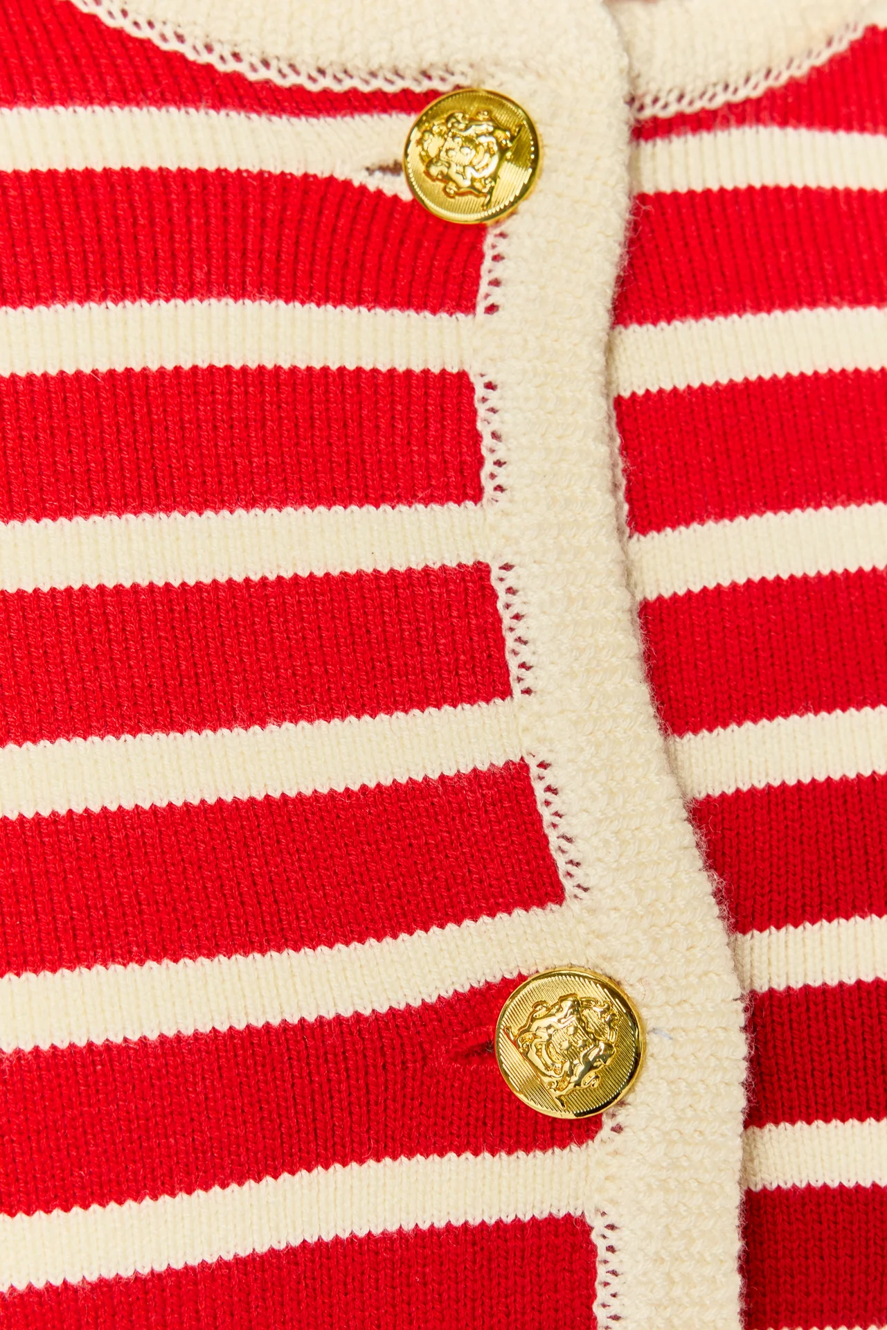 Pepper Knit Sailor Stripe Cropped Sweater Cardigan - Image 10