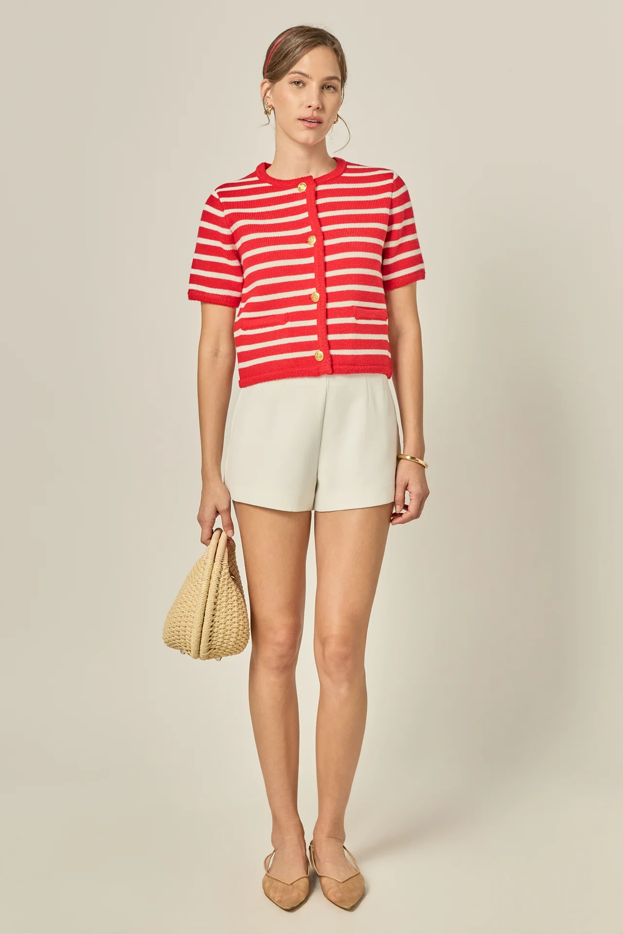 Knit Striped Sweater Cardigan - Image 13
