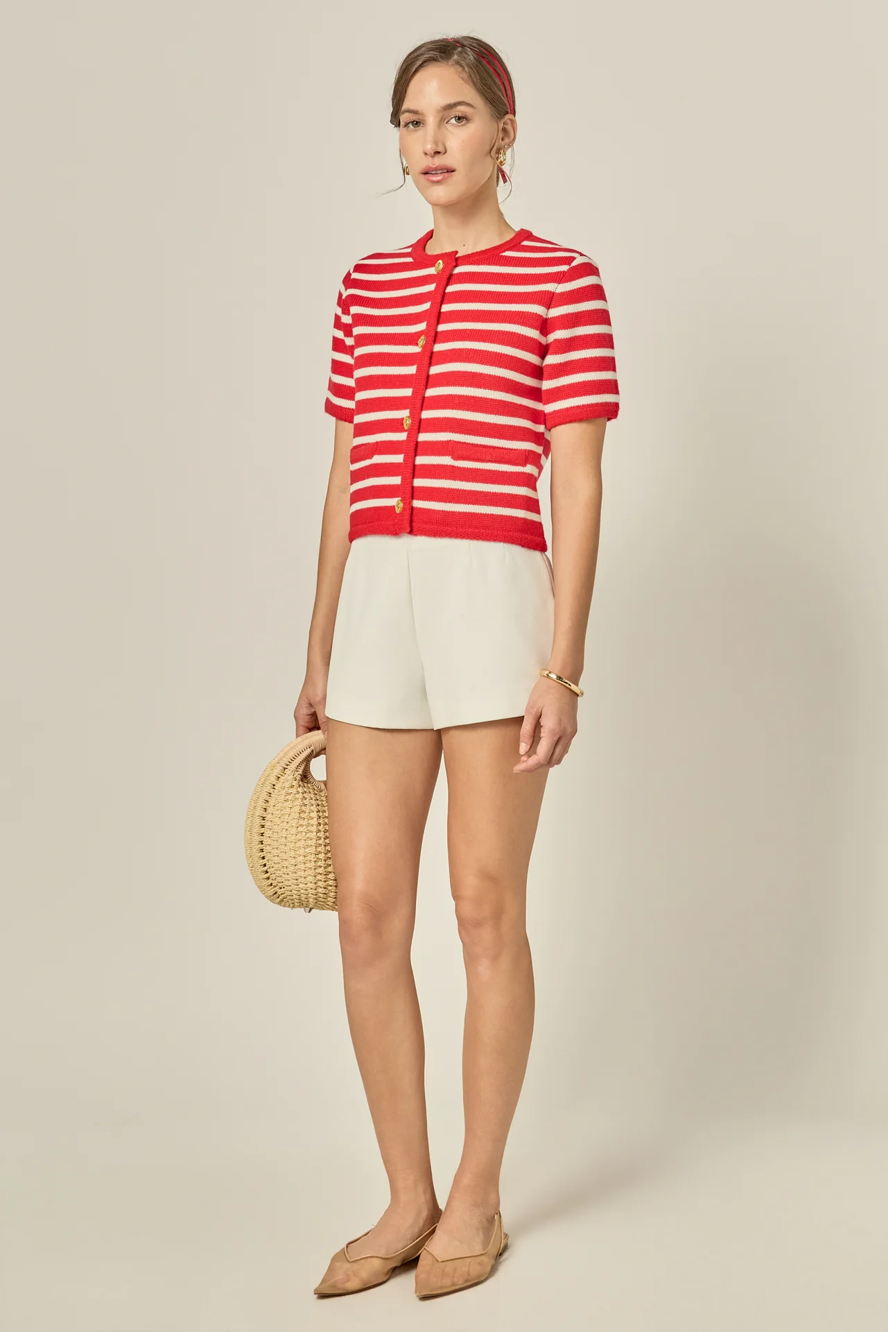 Knit Striped Sweater Cardigan - Image 16