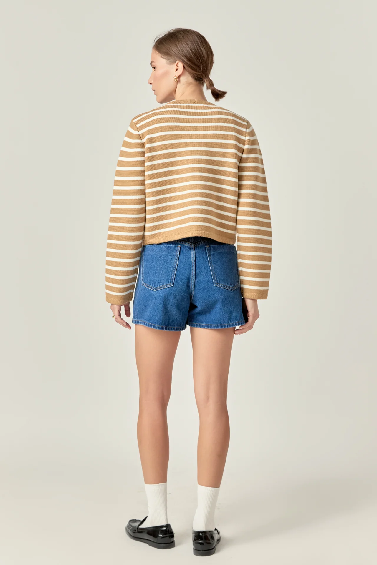 Knit Striped Sweater Cardigan - Image 14