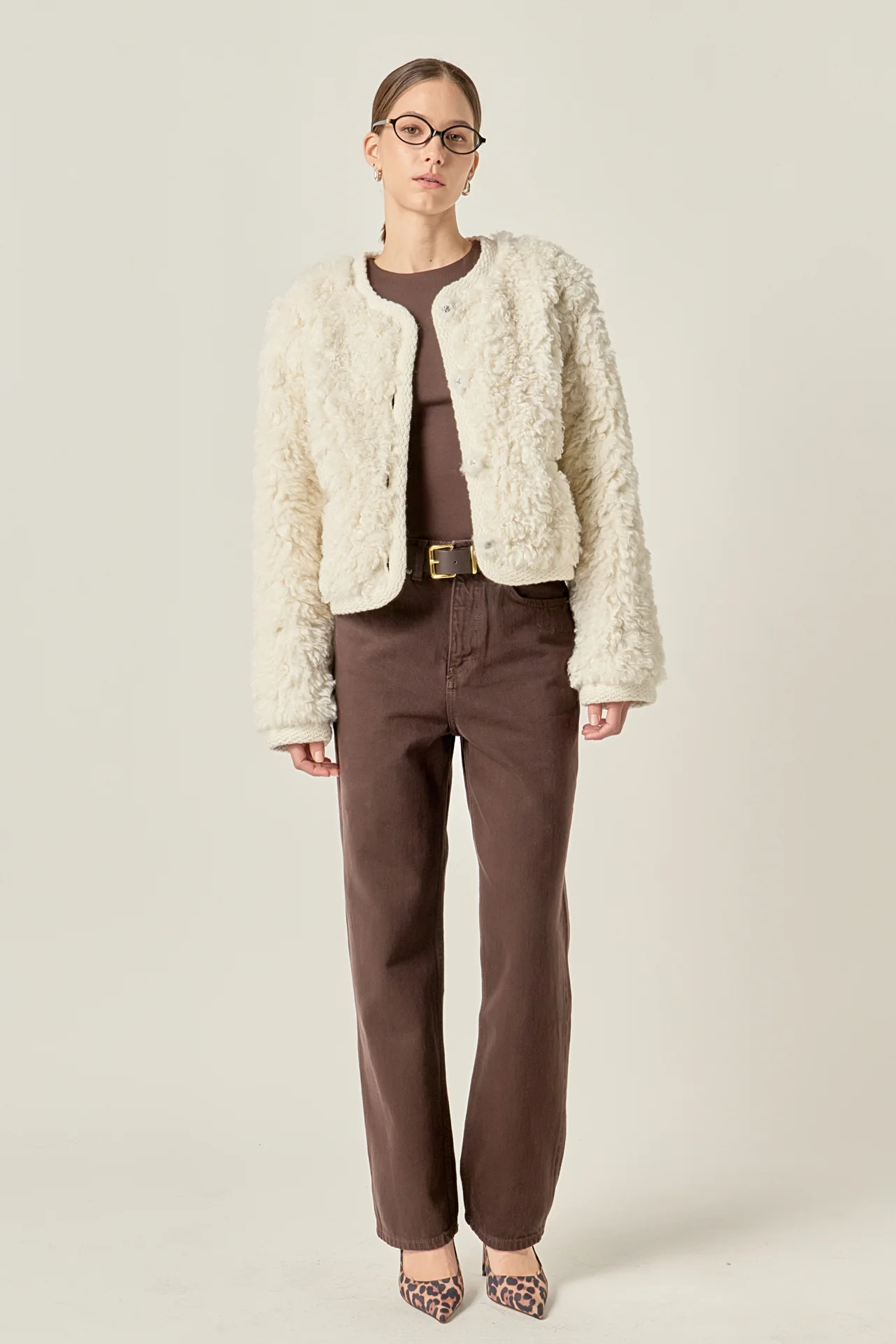 Knit Trim Teddy Jacket - Image 3