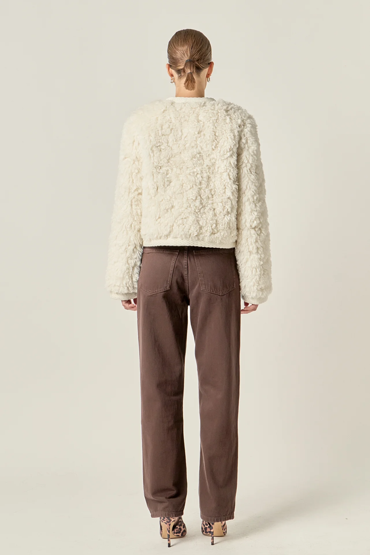 Knit Trim Teddy Jacket - Image 4