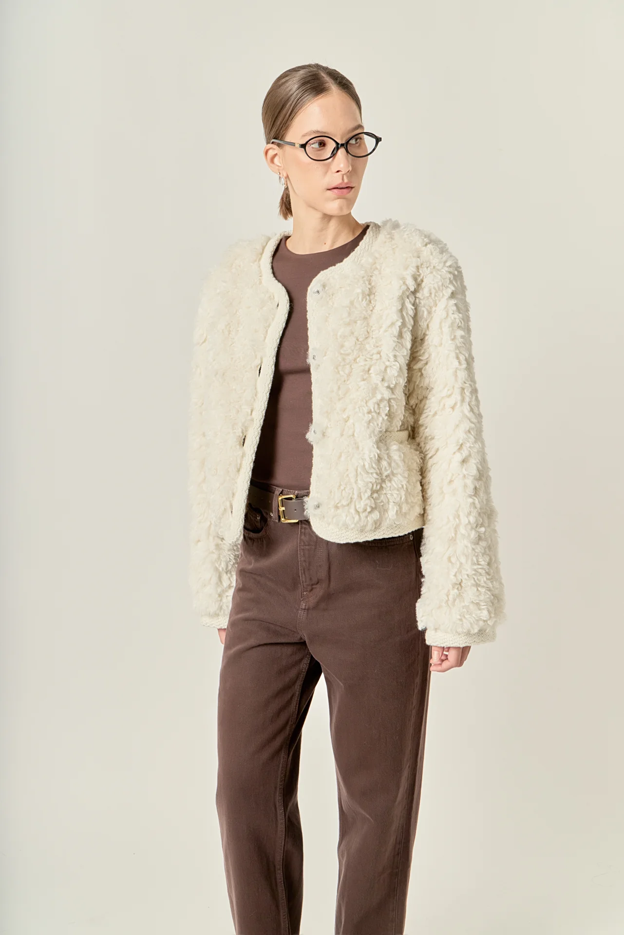 Knit Trim Teddy Jacket - Image 5