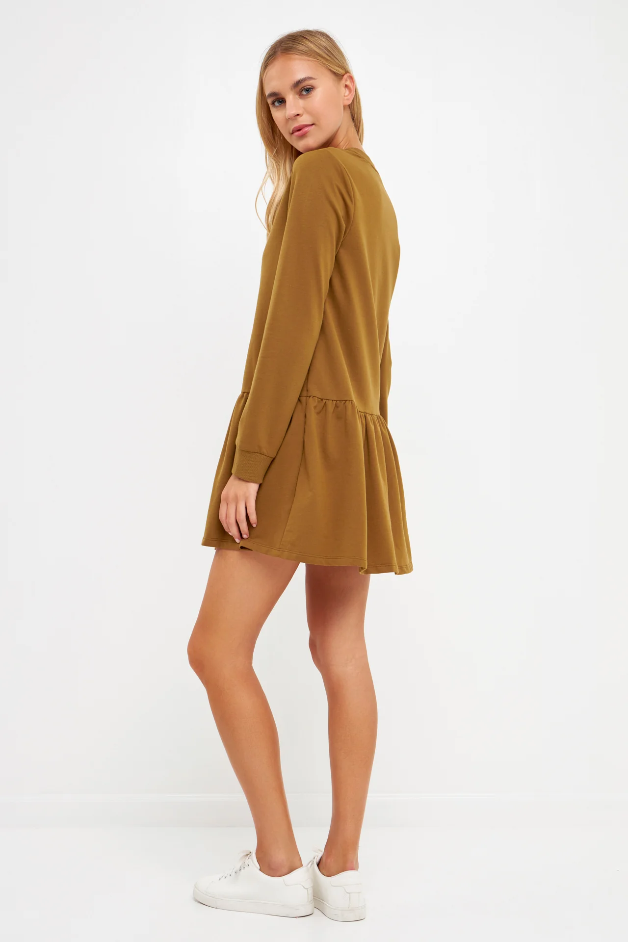 Knit Unbalanced Seam Dress - Image 14