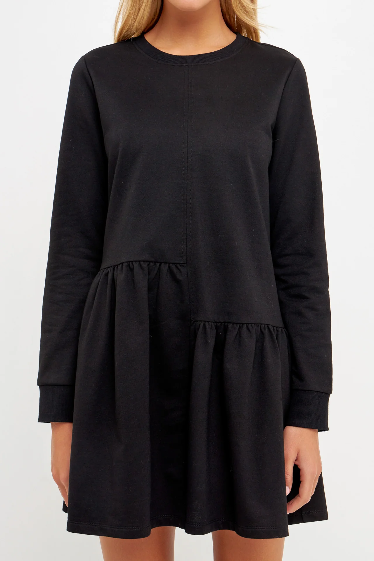 Knit Unbalanced Seam Dress - Image 17