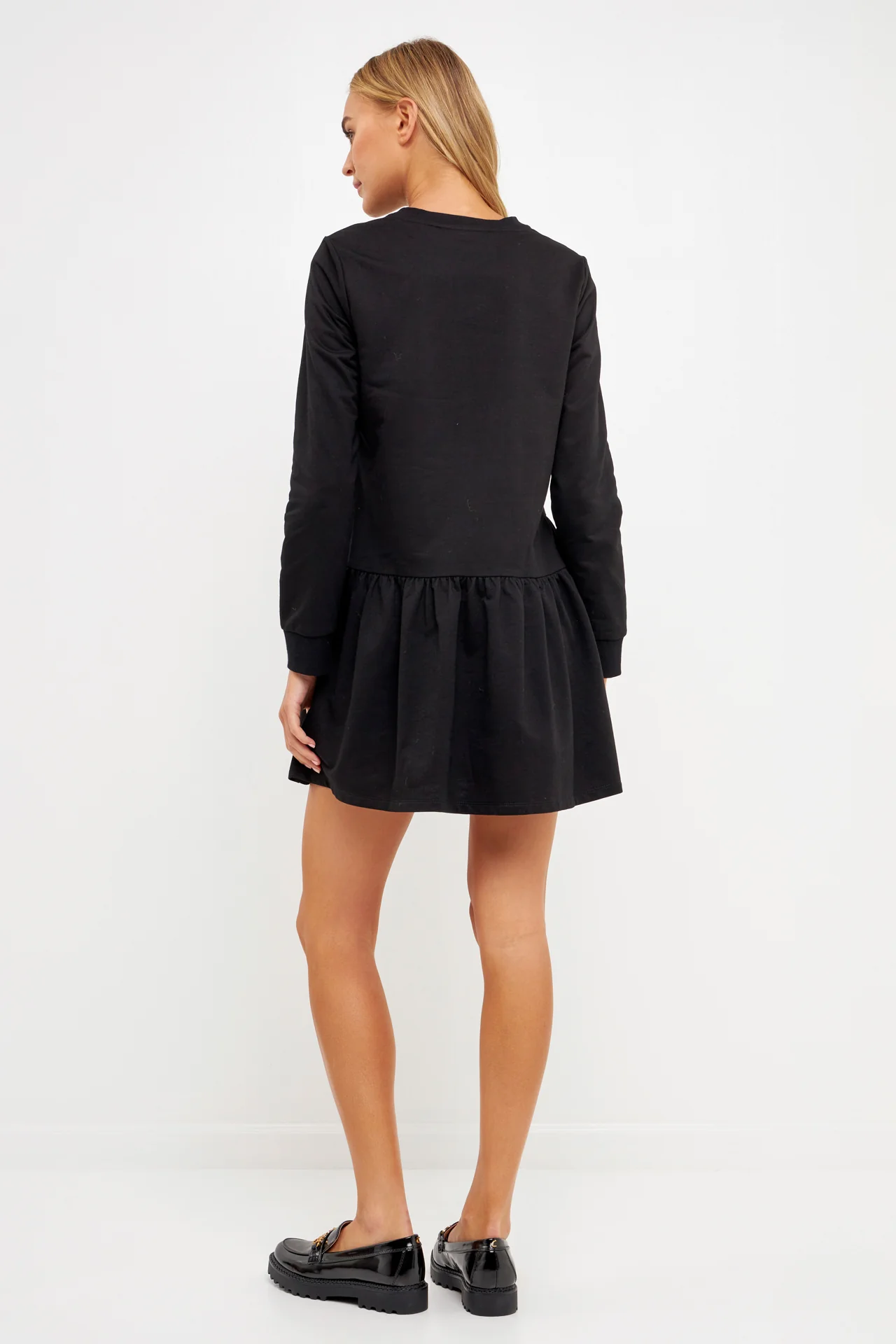 Knit Unbalanced Seam Dress - Image 19