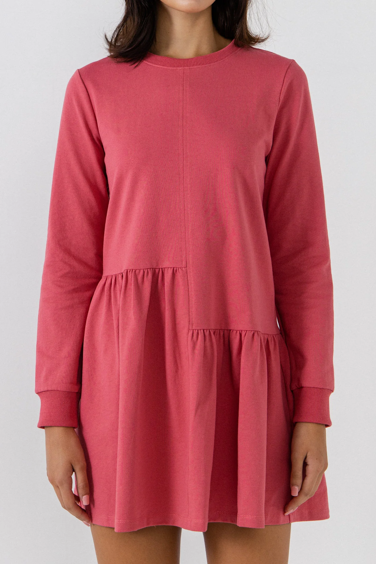 Knit Unbalanced Seam Dress - Image 22