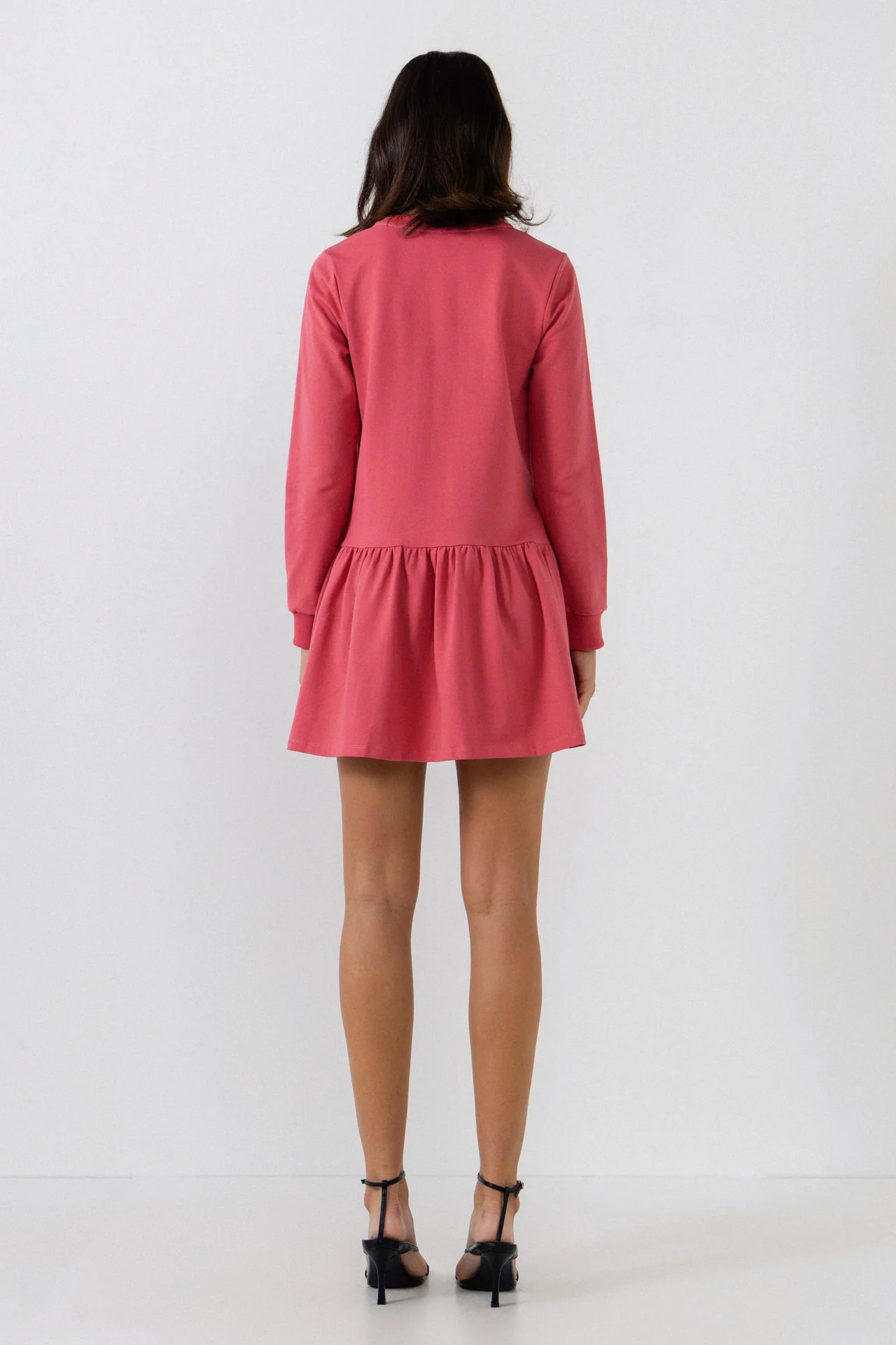 Knit Unbalanced Seam Dress - Image 25