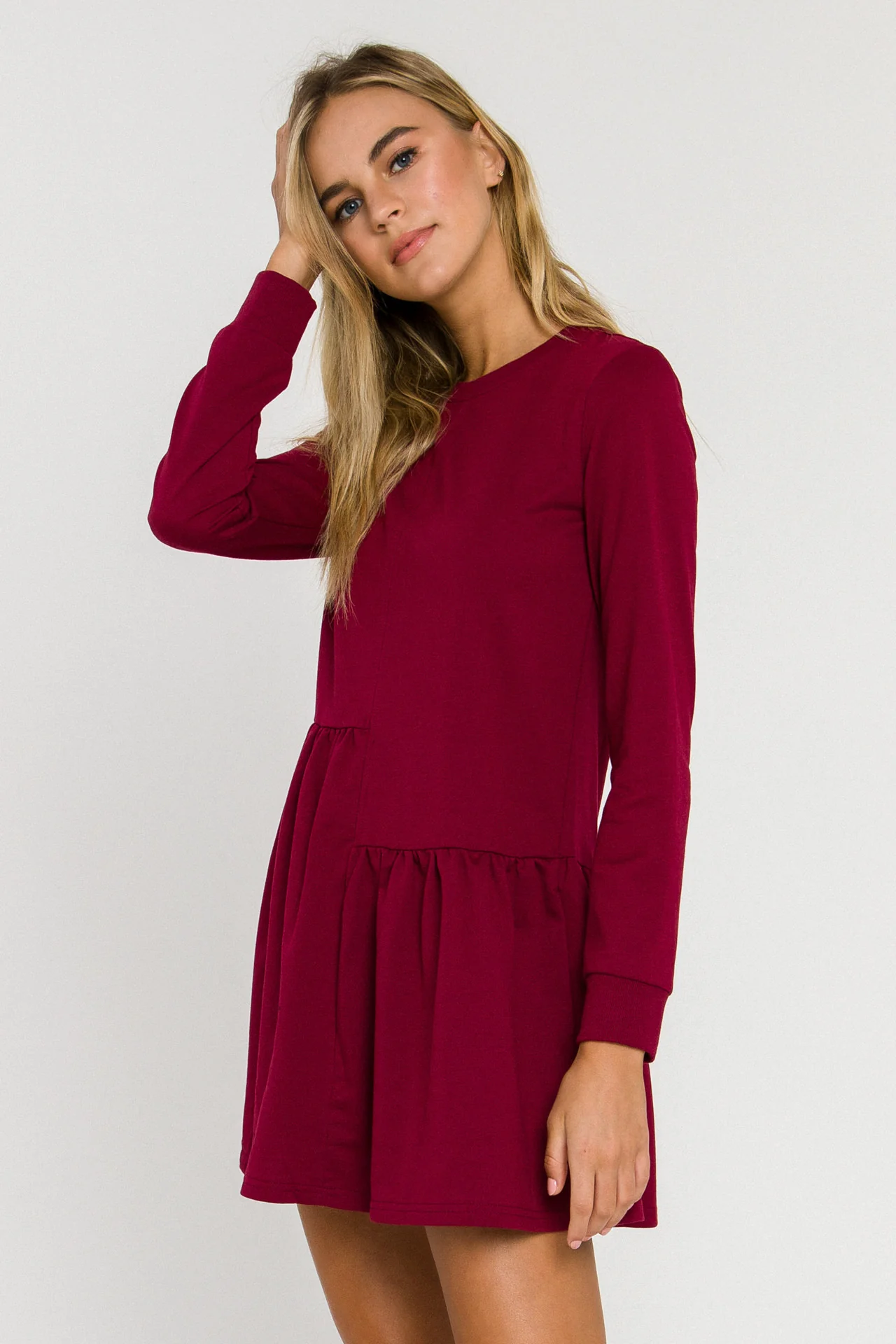 Knit Unbalanced Seam Dress - Image 28