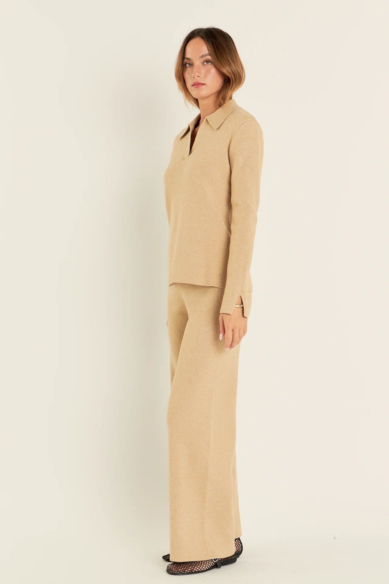 Knit Wide Pants - Image 20