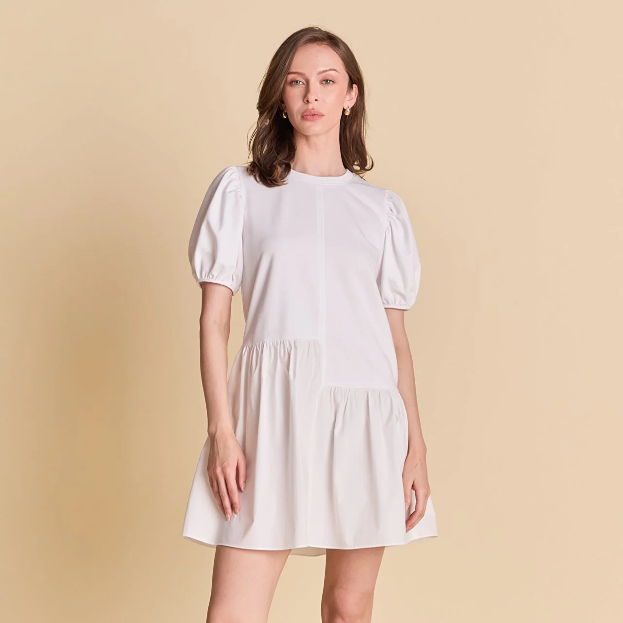 Knit Woven Mixed Dress - Image 13