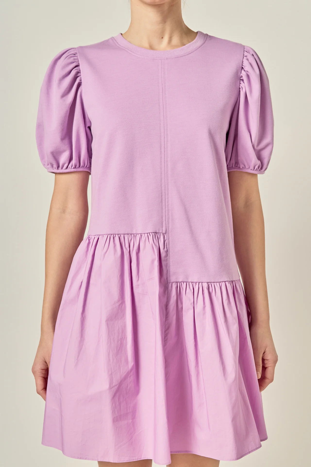 Knit Woven Mixed Dress - Image 15
