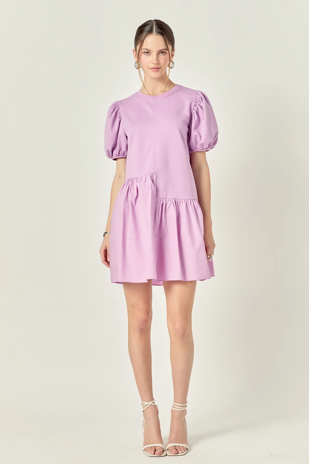 Knit Woven Mixed Dress - Image 19
