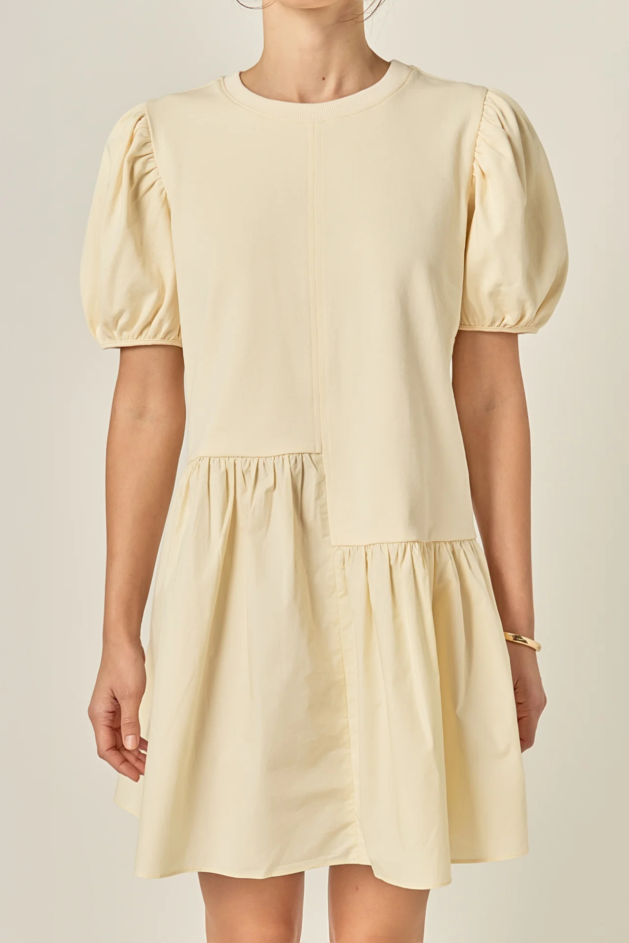 Knit Woven Mixed Dress - Image 26