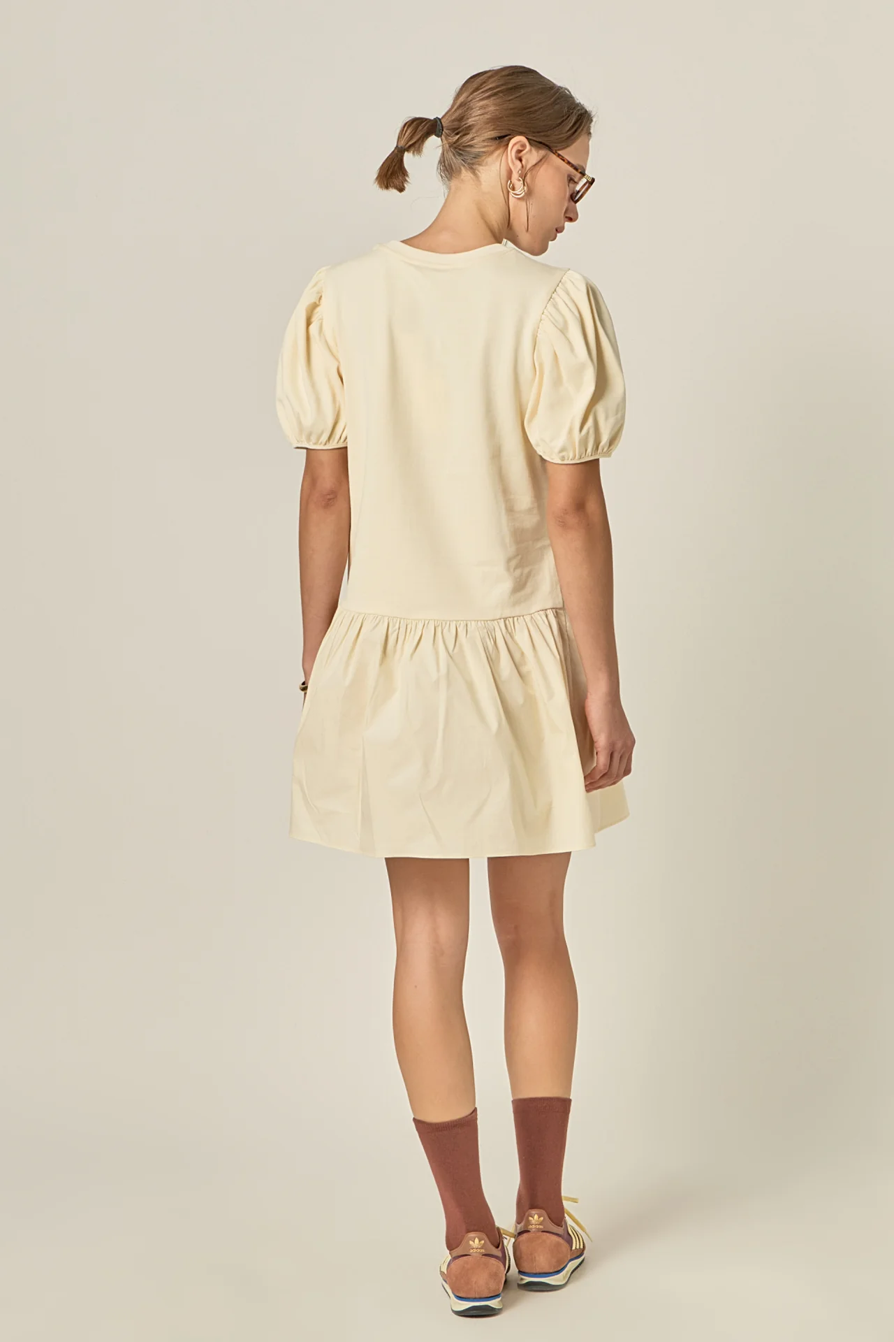 Knit Woven Mixed Dress - Image 28