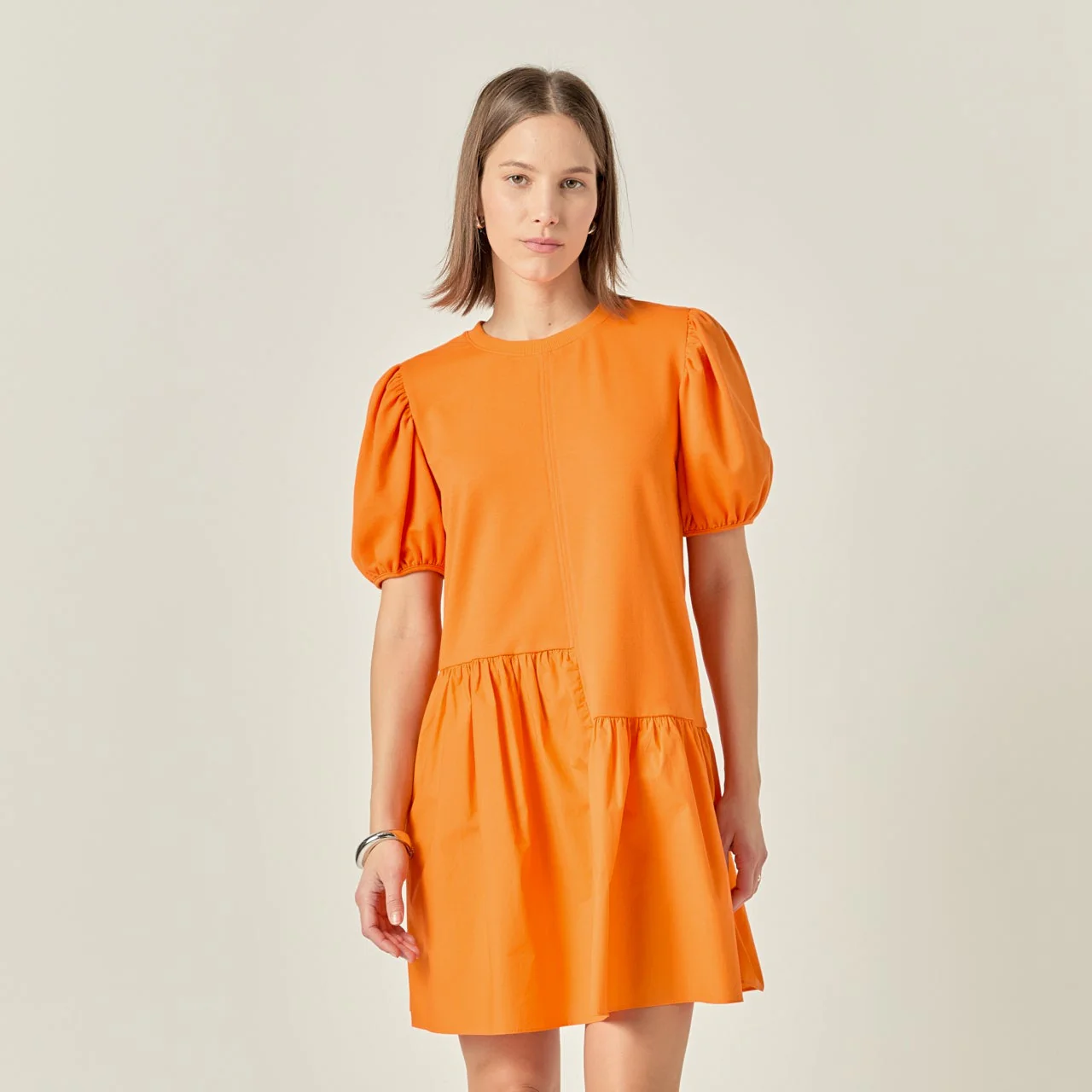 Knit Woven Mixed Dress - Image 30