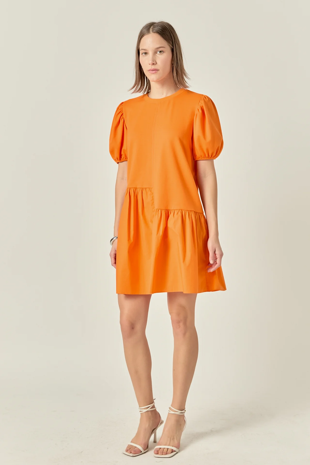 Knit Woven Mixed Dress - Image 32