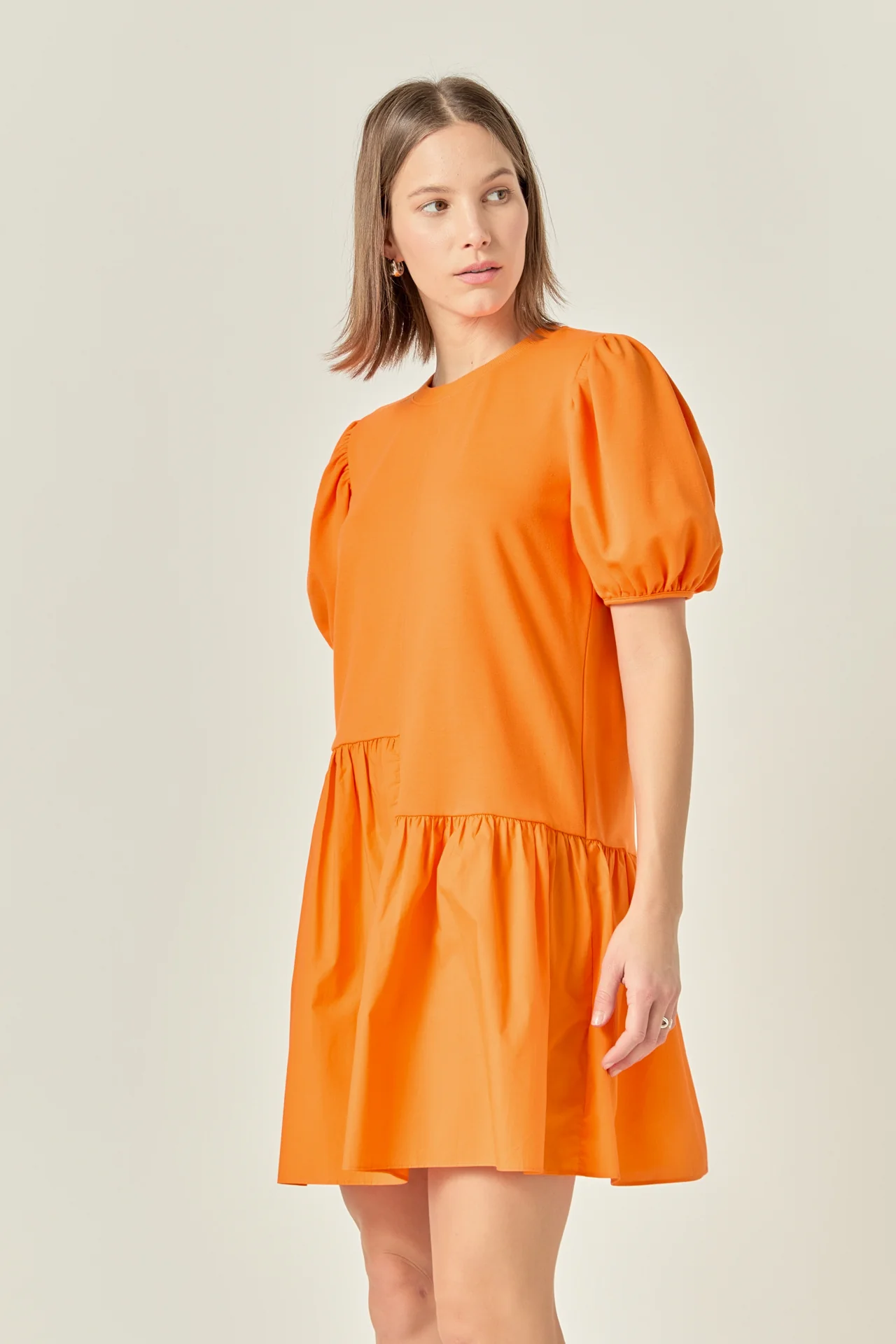Knit Woven Mixed Dress - Image 34