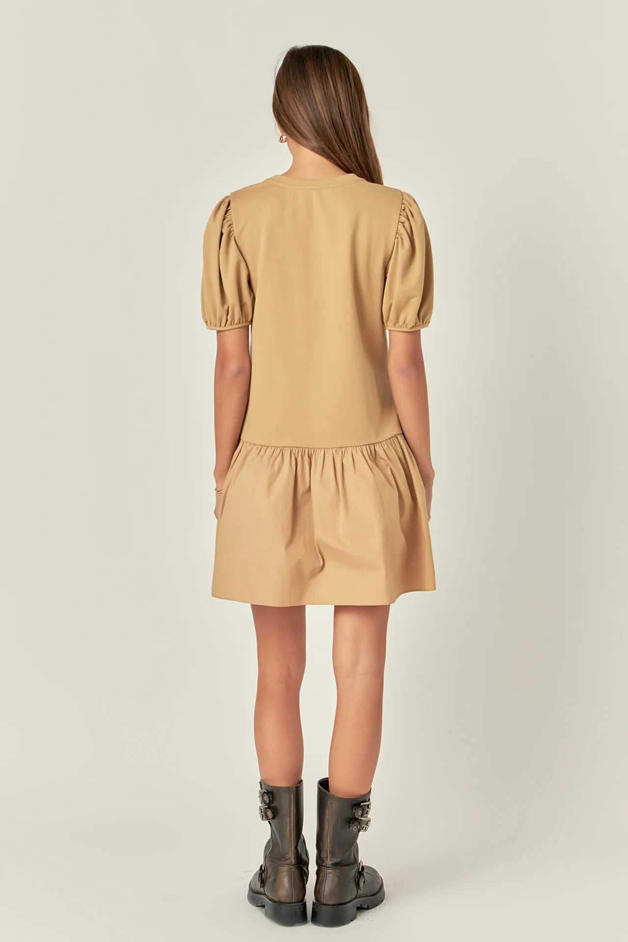 Knit Woven Mixed Dress - Image 38