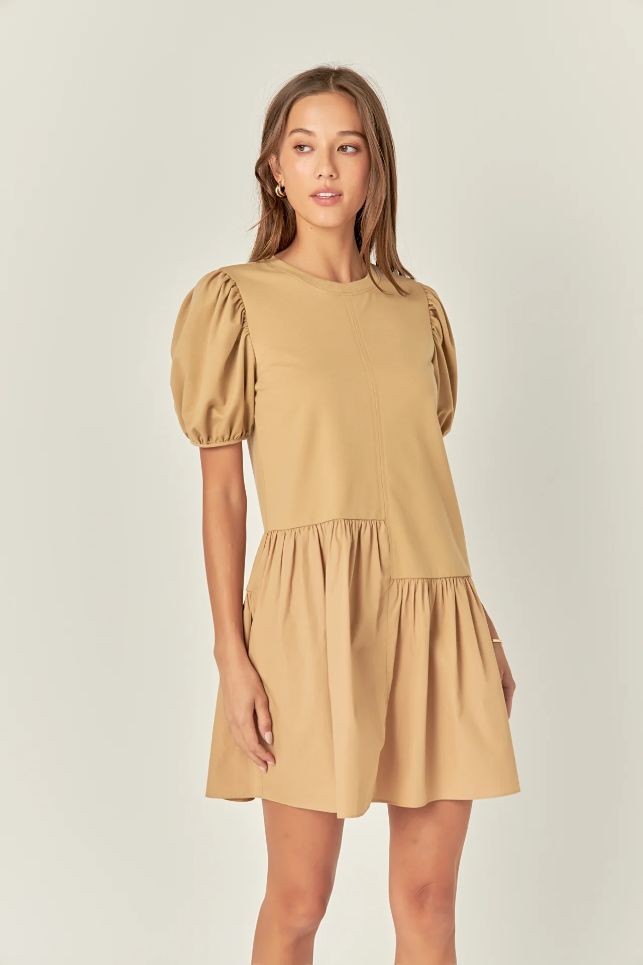 Knit Woven Mixed Dress - Image 39