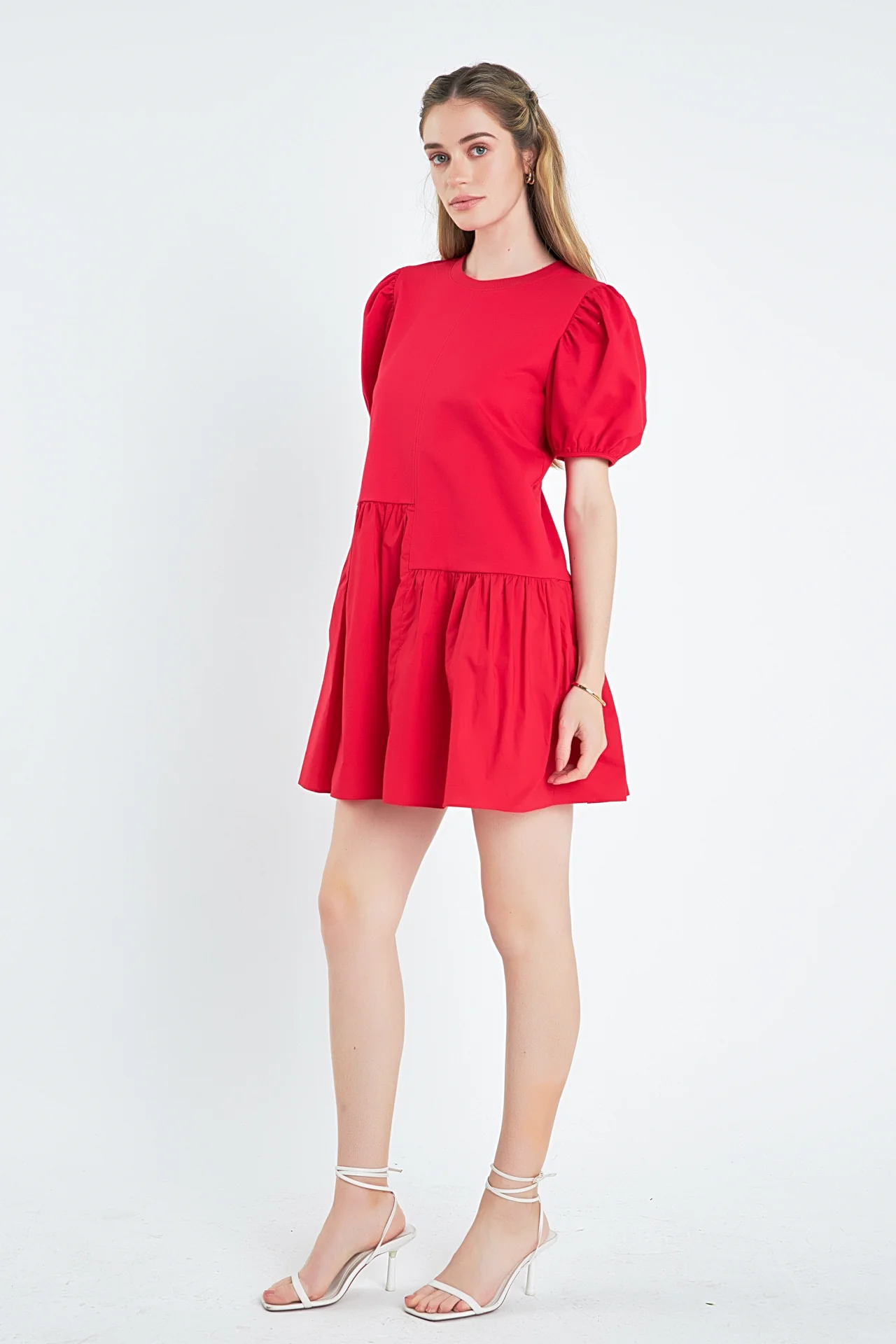 Knit Woven Mixed Dress - Image 47