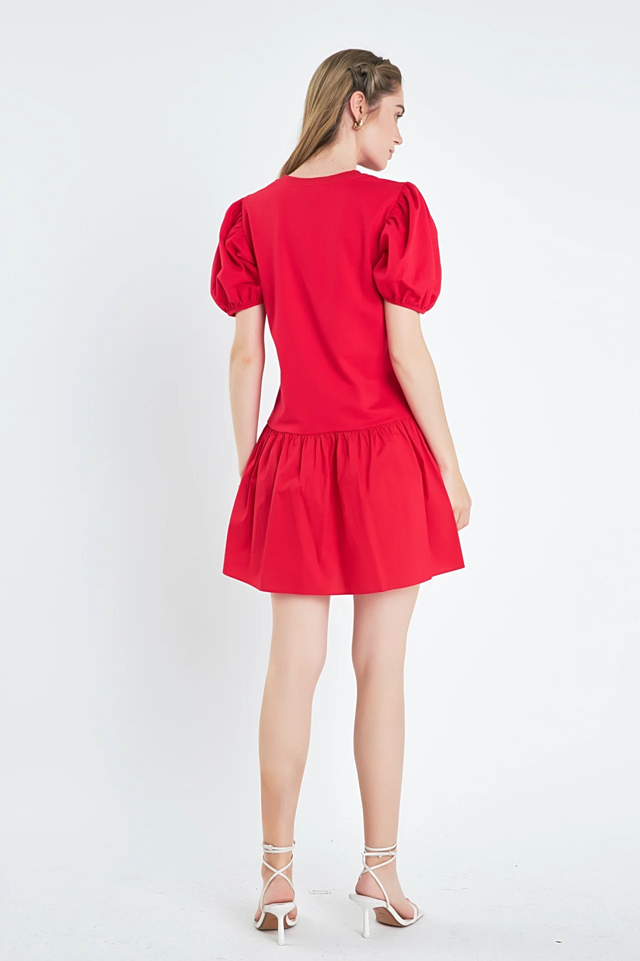 Knit Woven Mixed Dress - Image 48