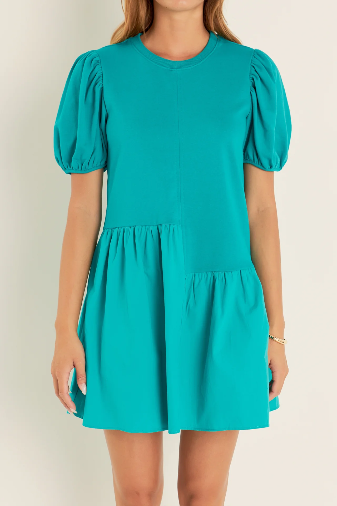 Knit Woven Mixed Dress - Image 51