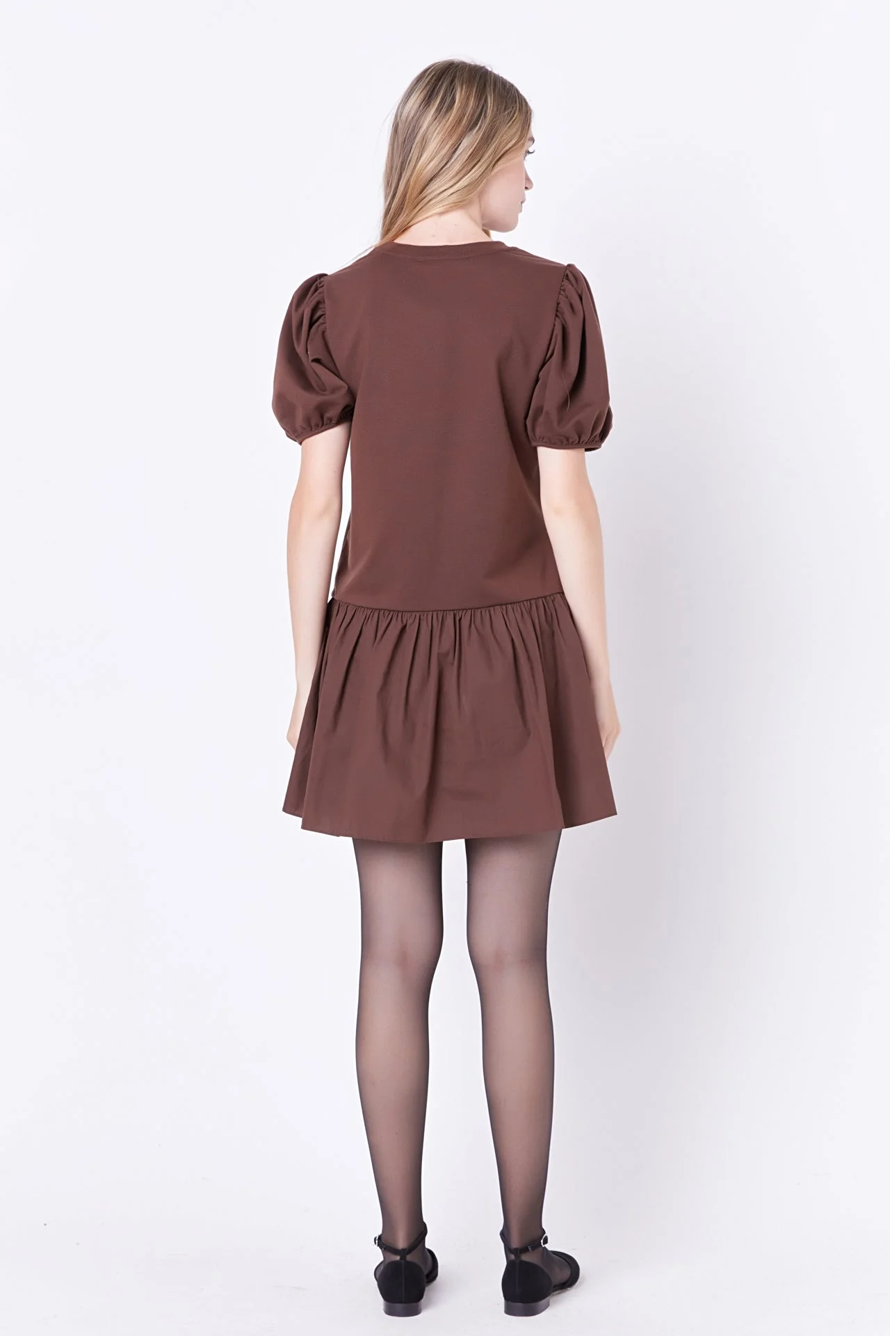 Knit Woven Mixed Dress - Image 58