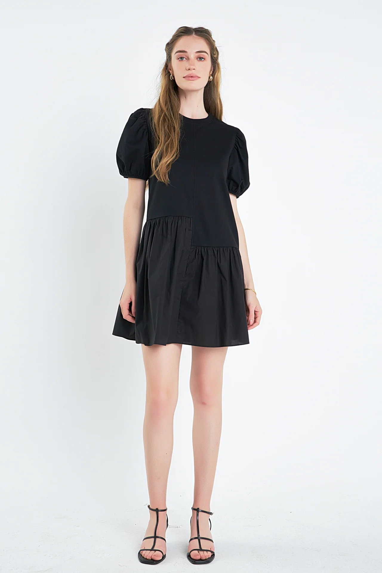 Knit Woven Mixed Dress - Image 60