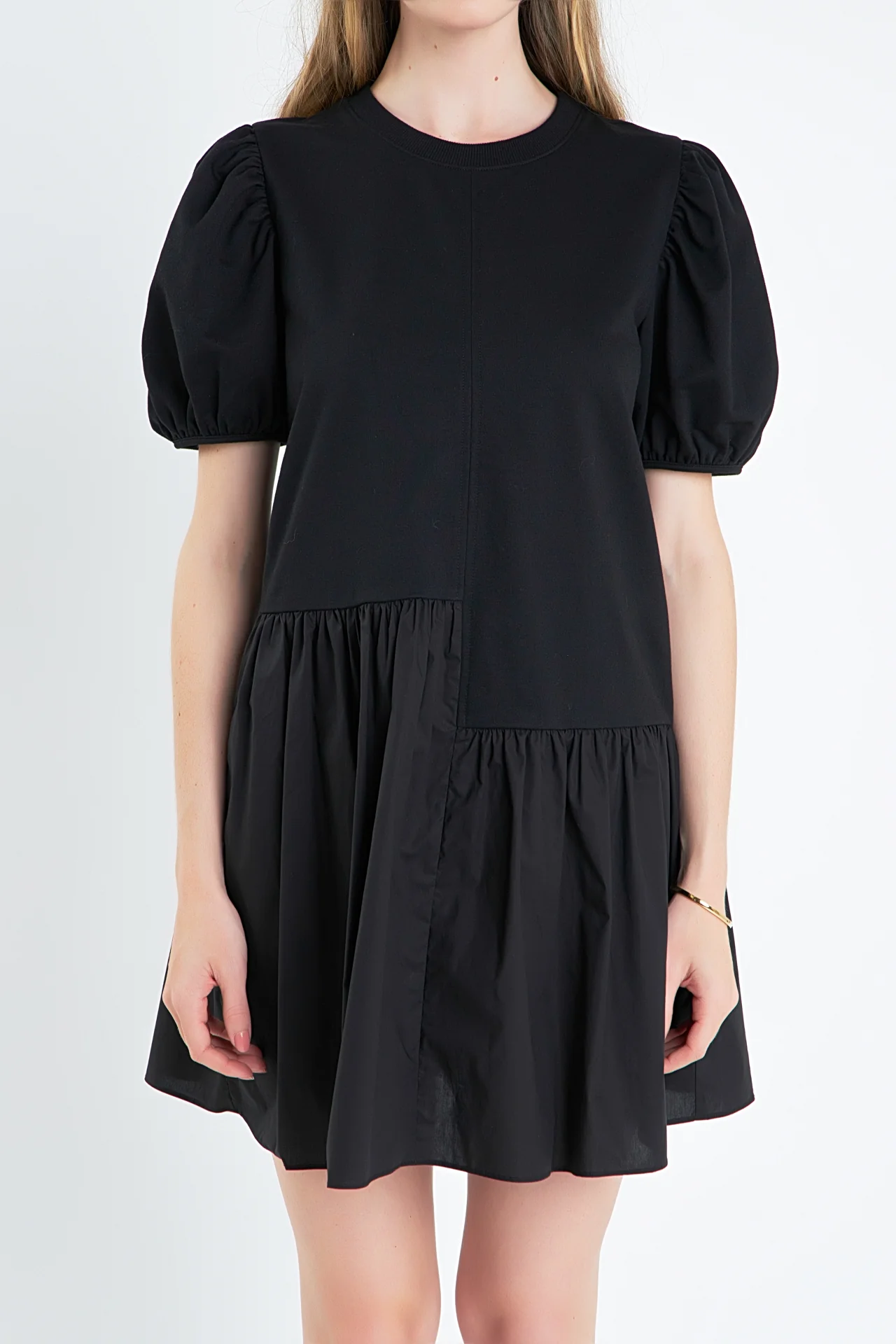 Knit Woven Mixed Dress - Image 61