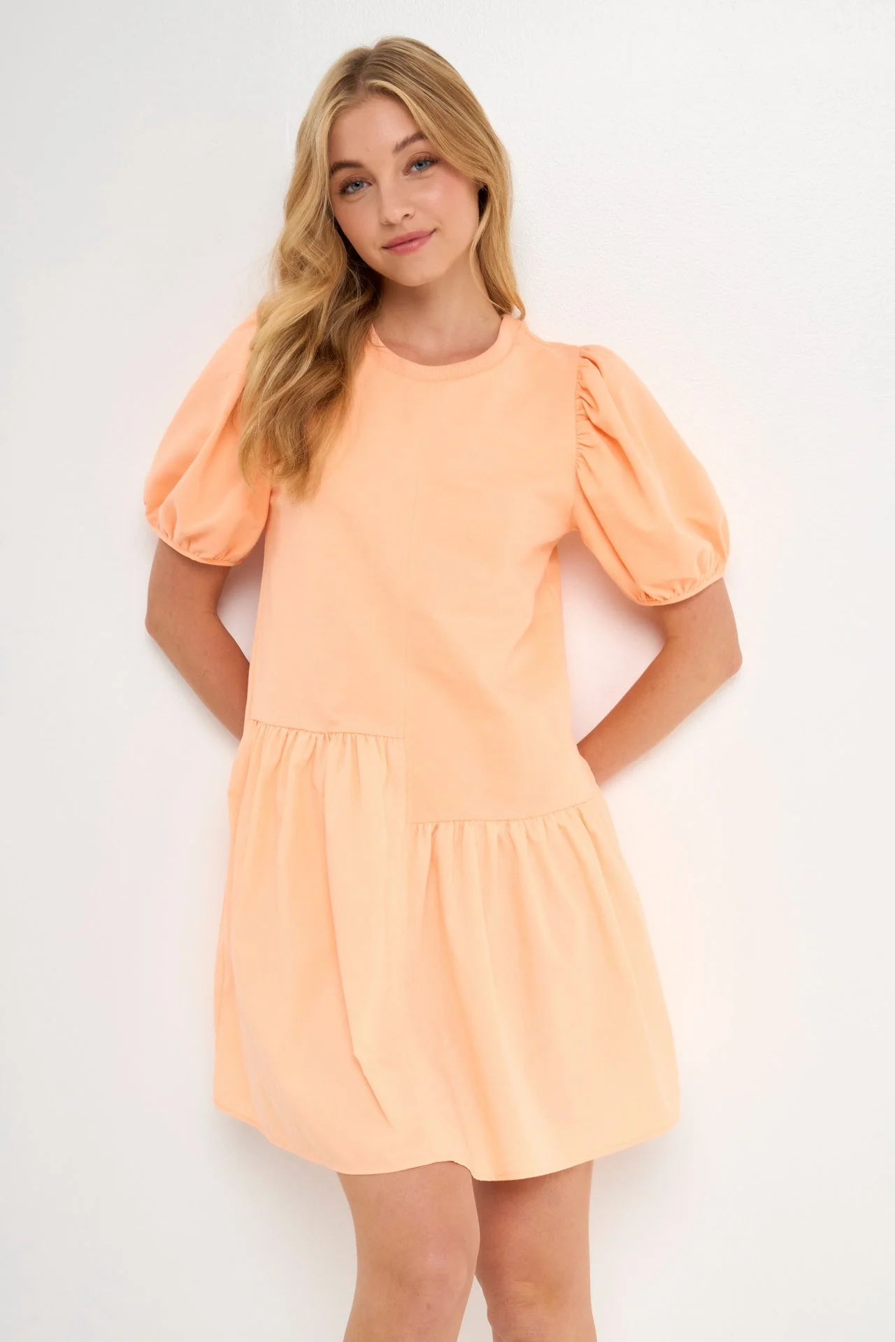 Knit Woven Mixed Dress - Image 74