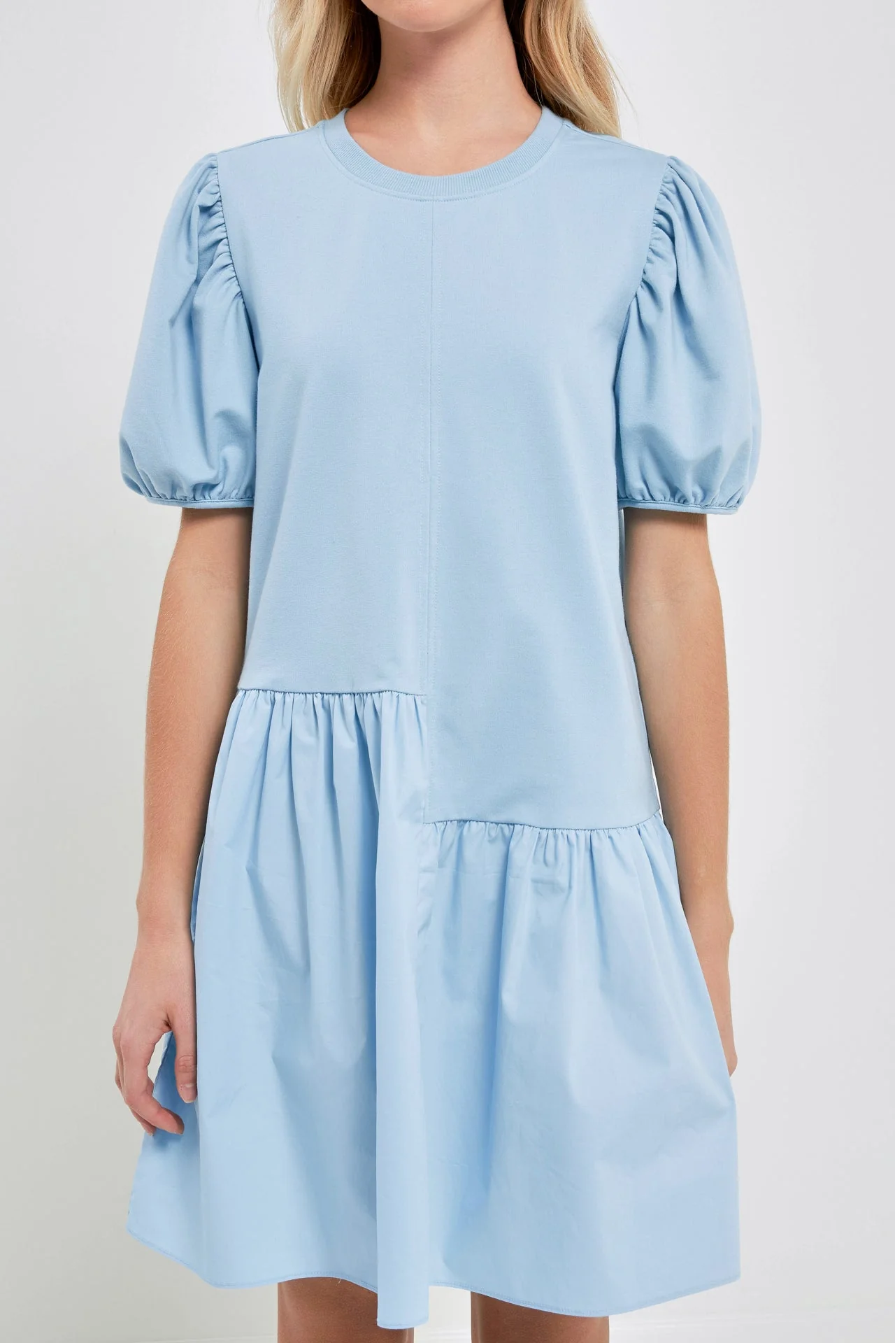 Knit Woven Mixed Dress - Image 76