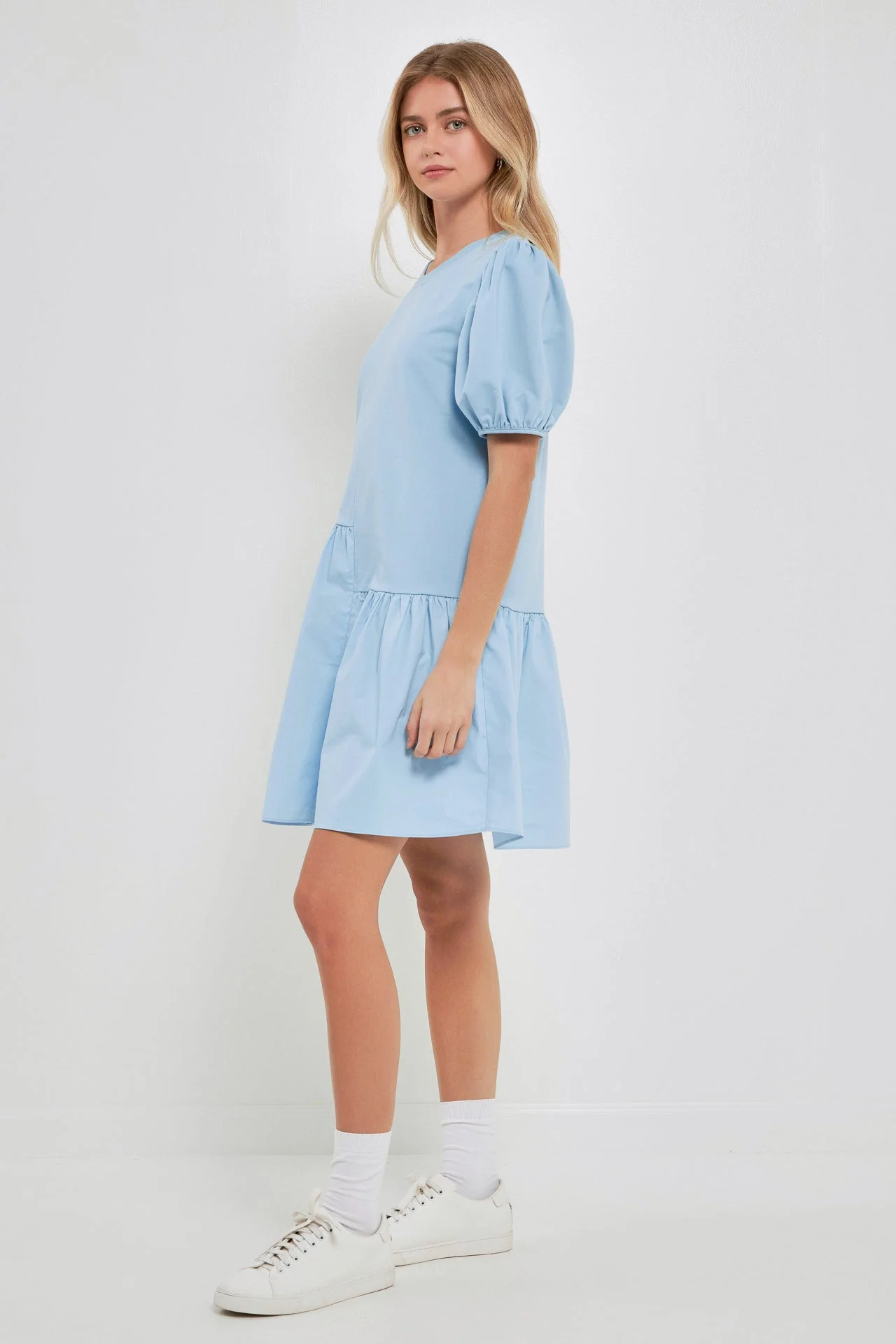 Knit Woven Mixed Dress - Image 77
